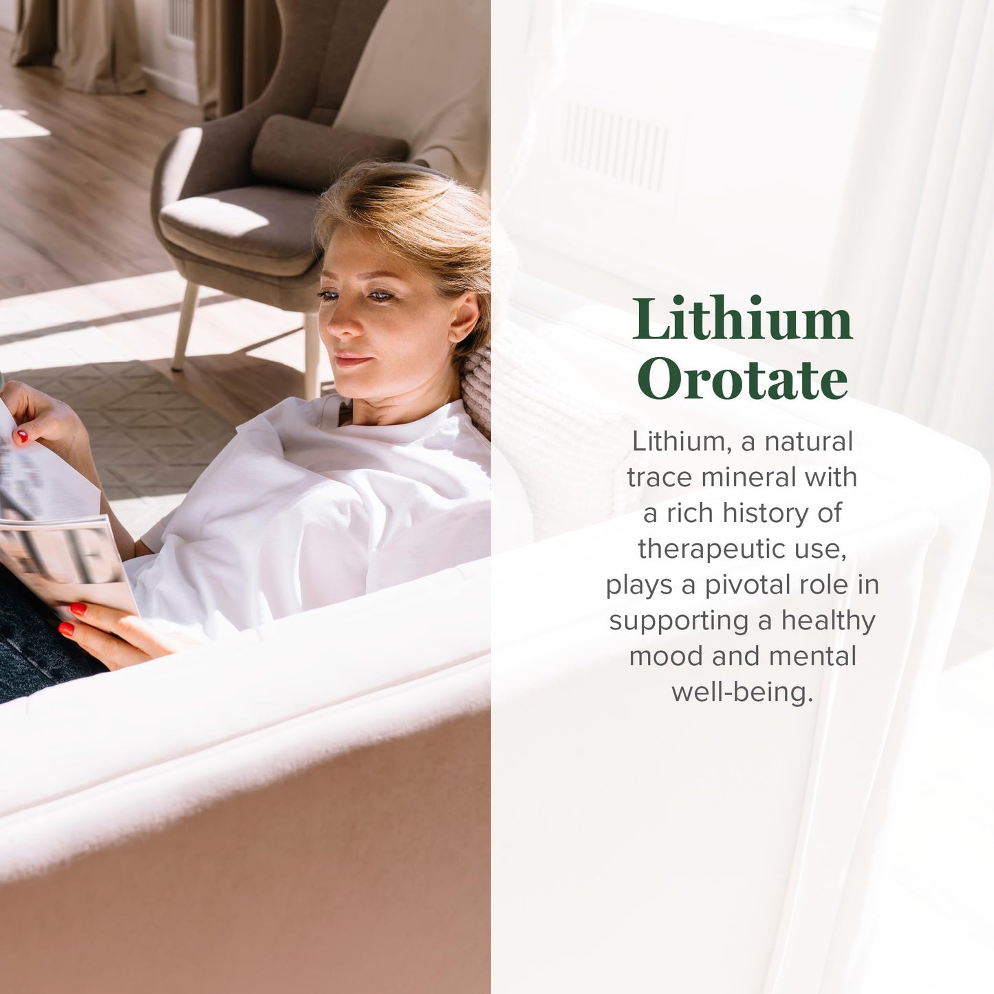 Global Healing Center Lithium Orotate 10mg Capsule, 120 Capsules
