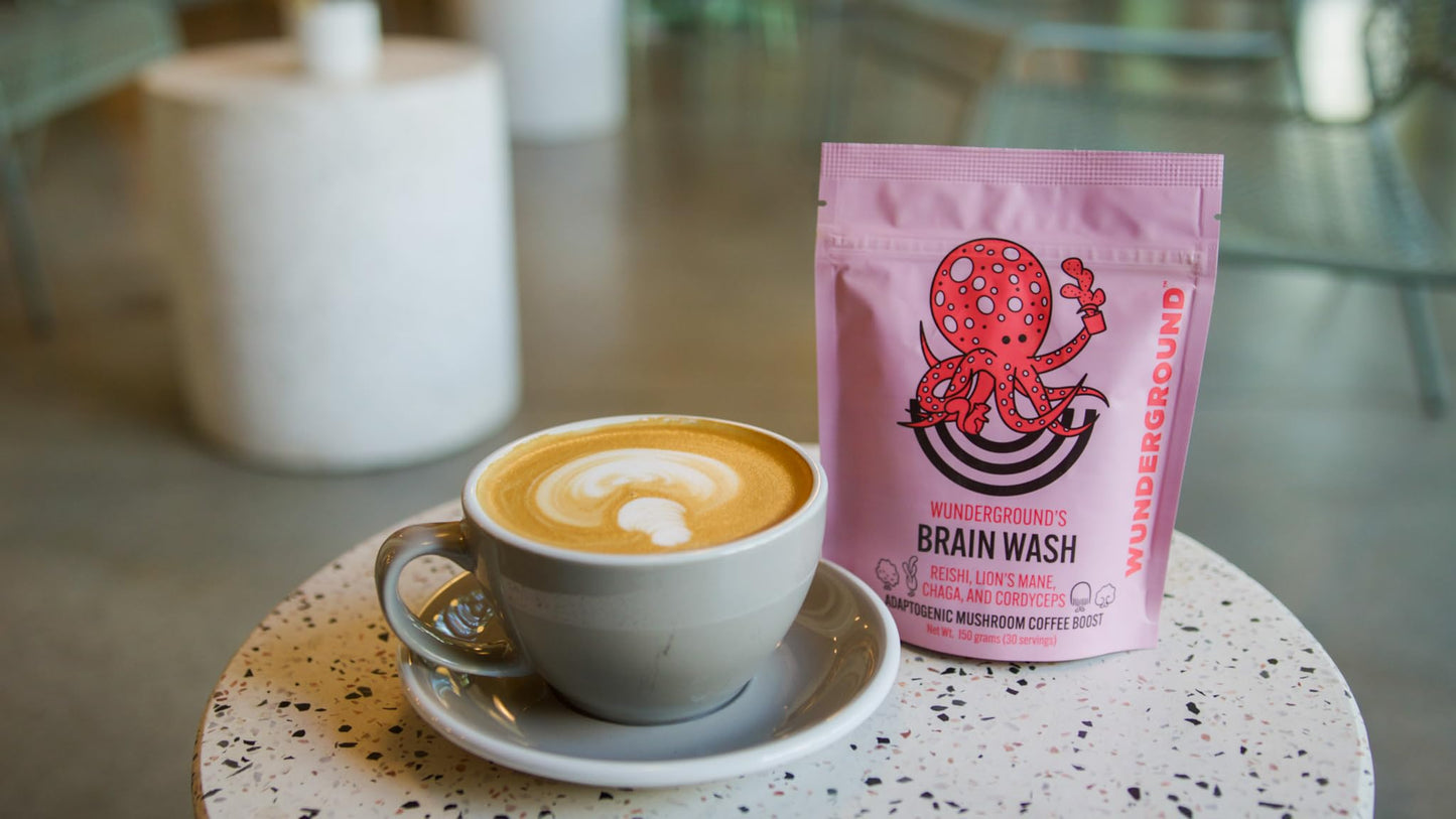 Wunderground Brain Wash Organic Mushroom Superboost Powder 4.23 oz