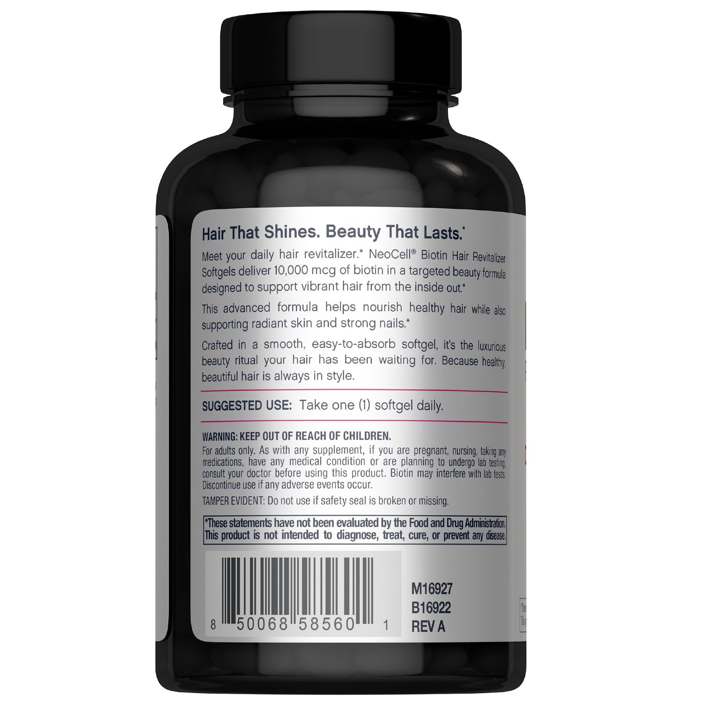 NeoCell Biotin Hair Revitalizer 10000mcg Softgels, 150 Count