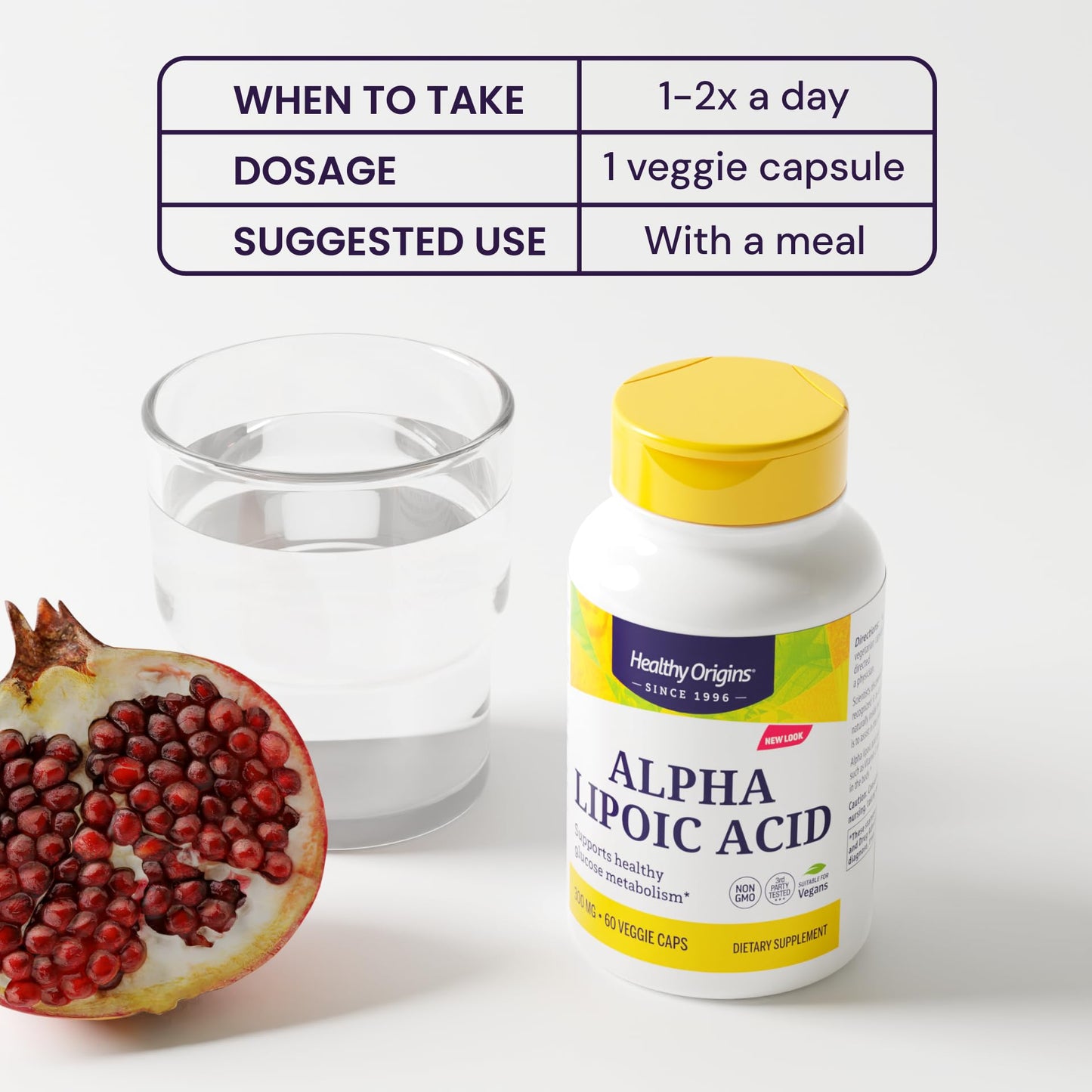 Healthy Origins Alpha Lipoic Acid 300 mg Capsules, 150 Count