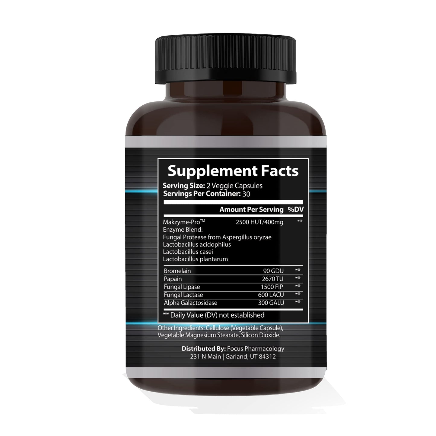 Focus Pharmacology Digestive Enzymes and Probiotics Blend 60 Capsules
