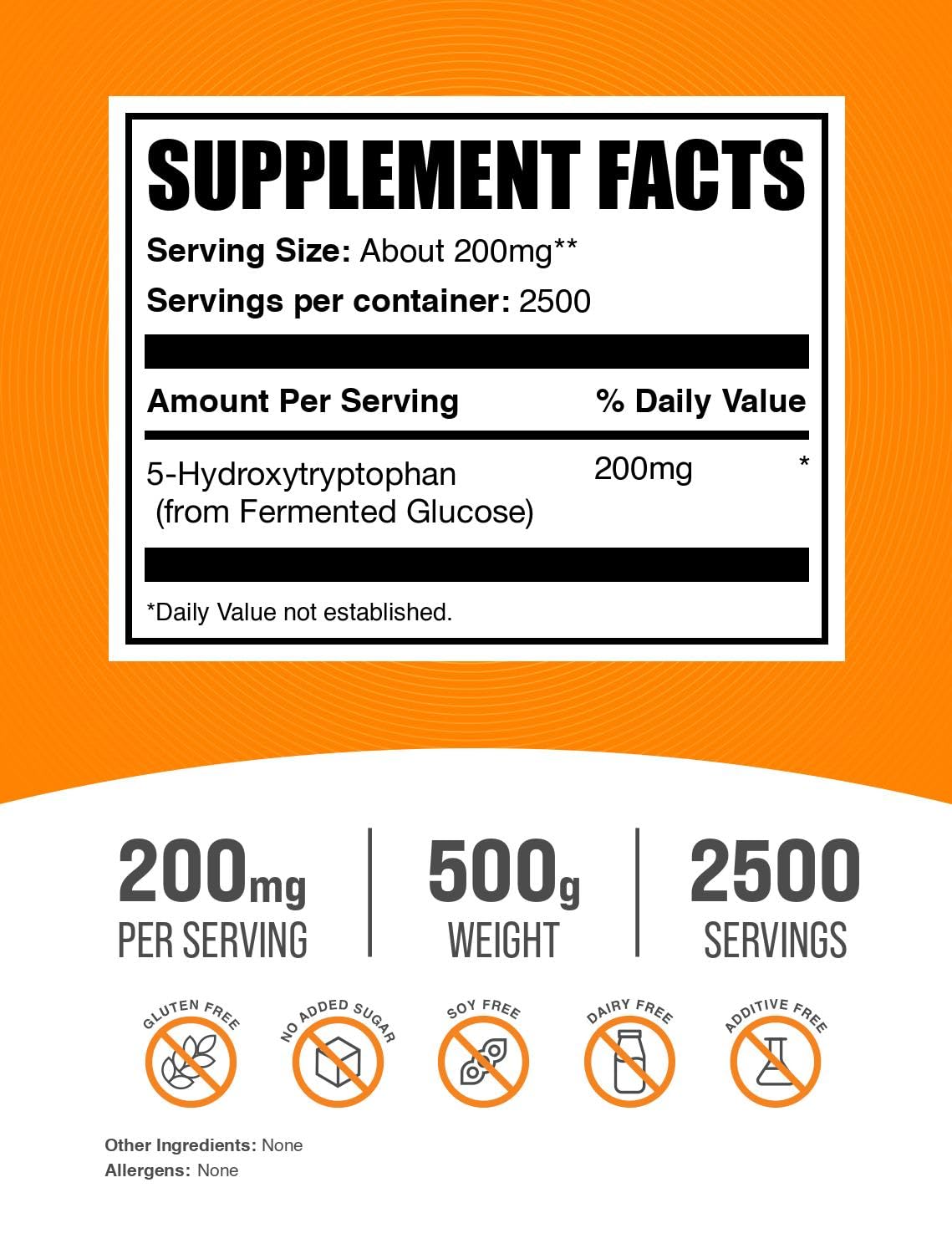 BulkSupplements 5-HTP (Griffonia Seed Extract) Powder 17.6 oz