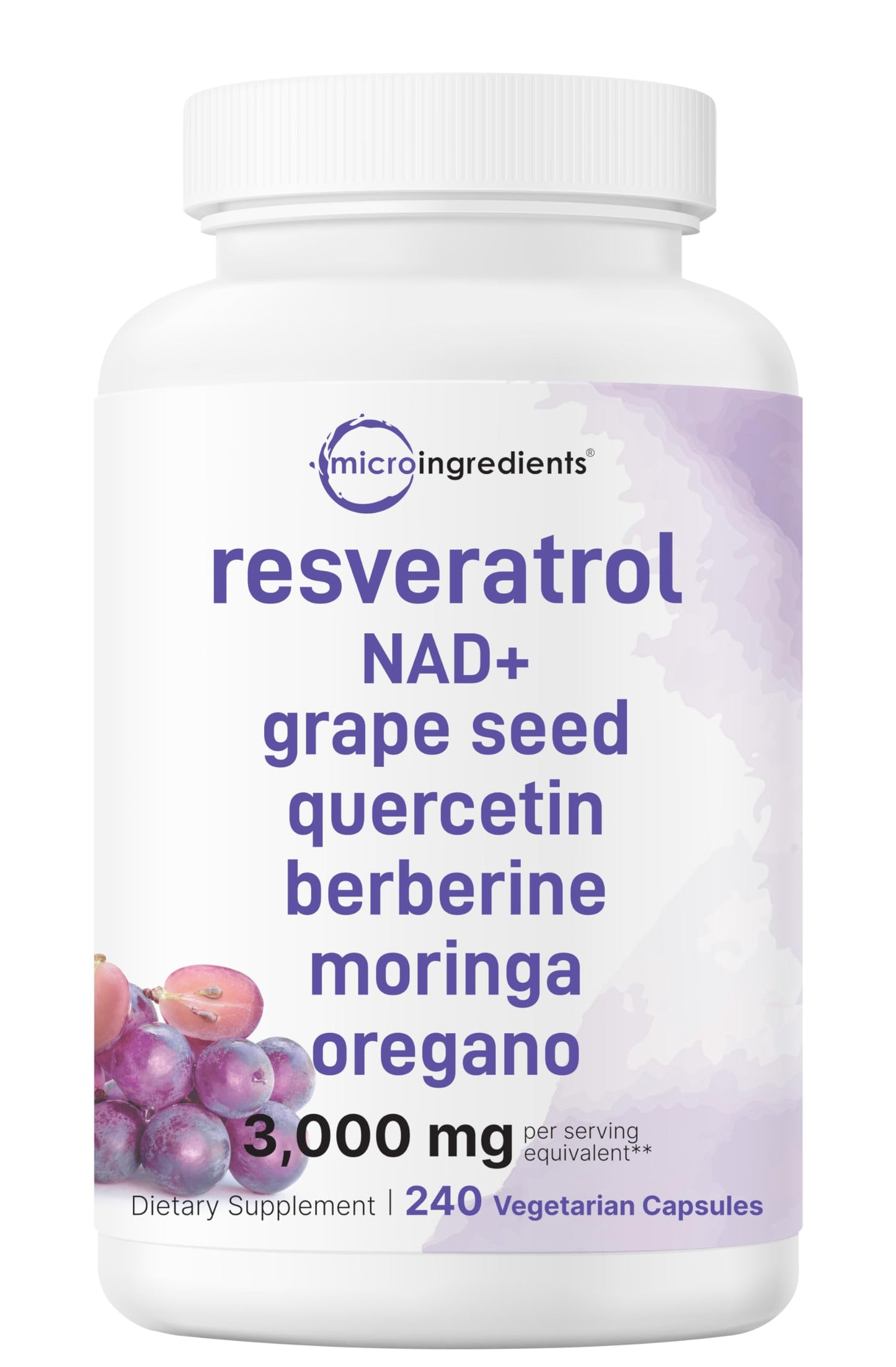 Micro Ingredients Vitamin D3 5000iu + K2 100mcg Softgels & Resveratrol NAD Supplements 3000mg Veggie Capsules, 540 Count