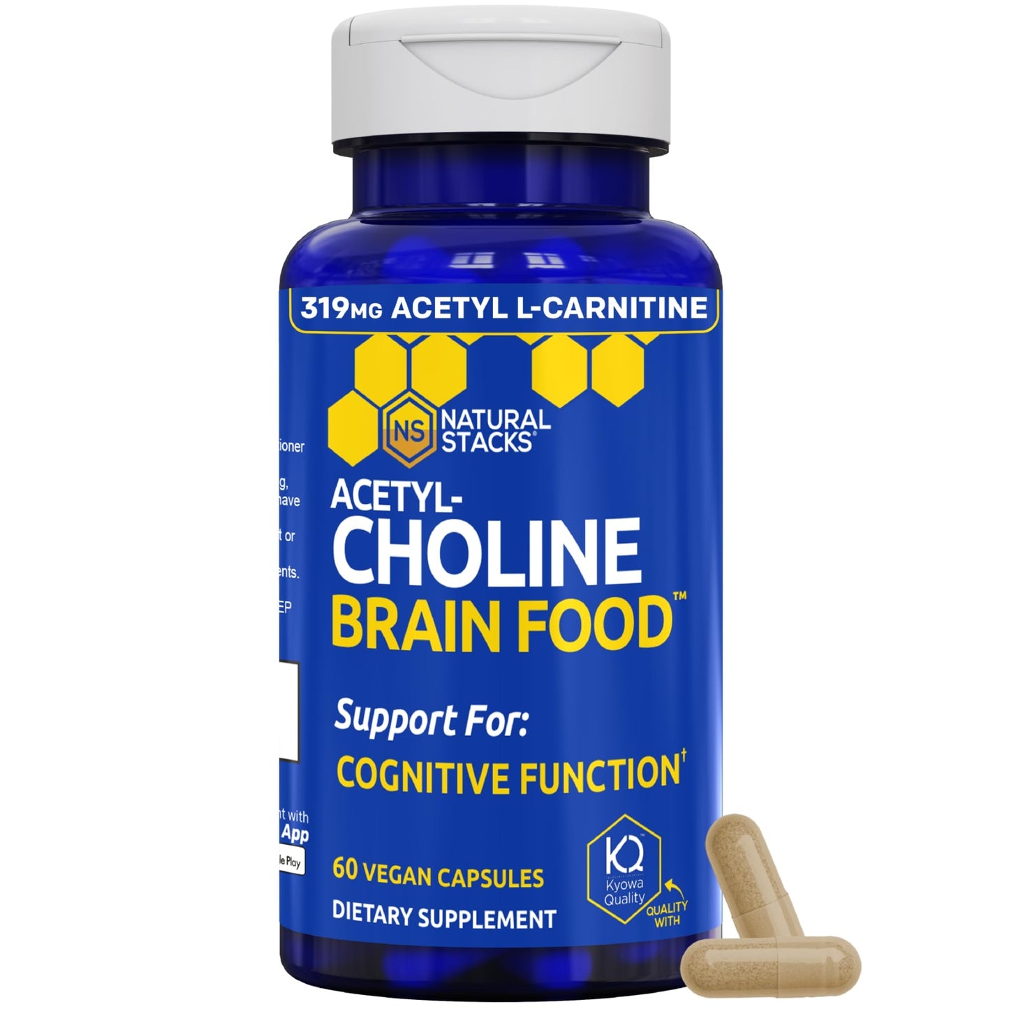 NATURAL STACKS NeuroLife + Acetylcholine Brain Food Bundle Capsules, 120 Capsules