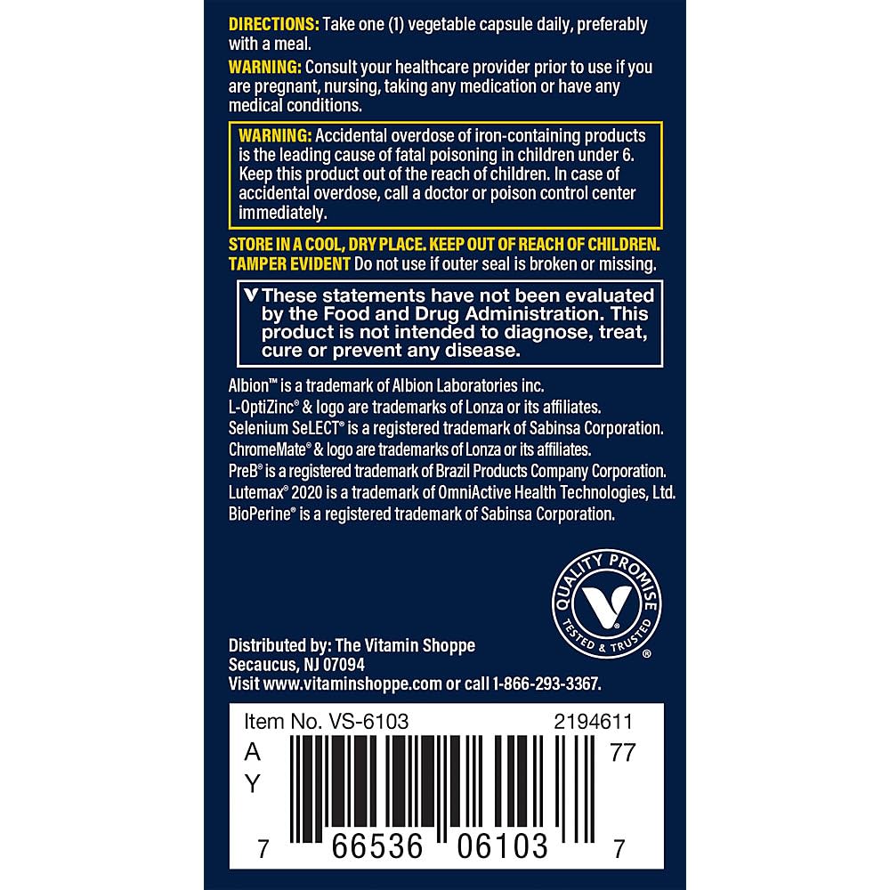 Vthrive BioActive Women 50+ One Daily Multivitamin, Vegetarian Capsules, 30 Count