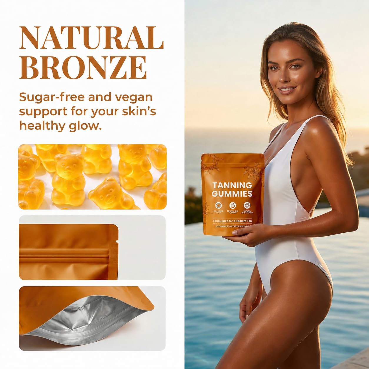 Bruiseweed Skin Tanning Gummies 60 Count