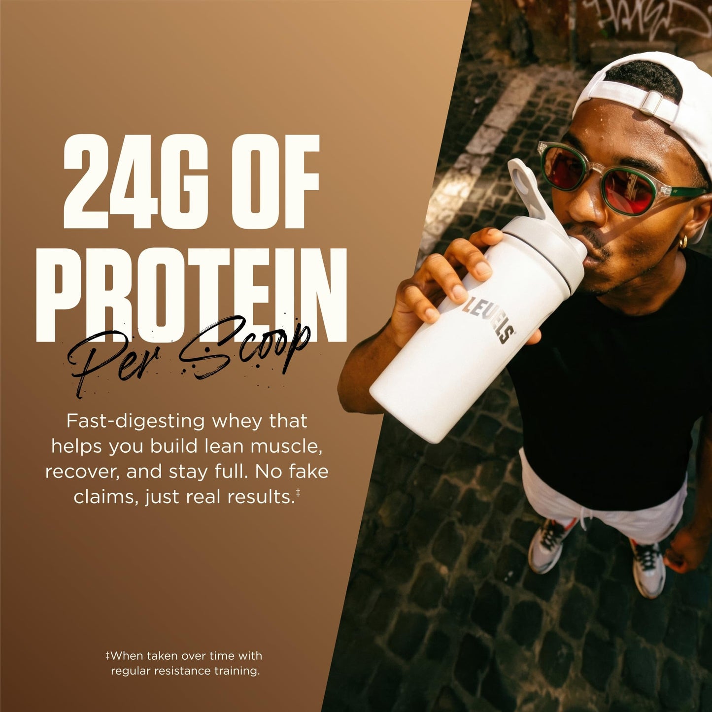 Levels Whey Protein Powder Cappuccino 32 Servings