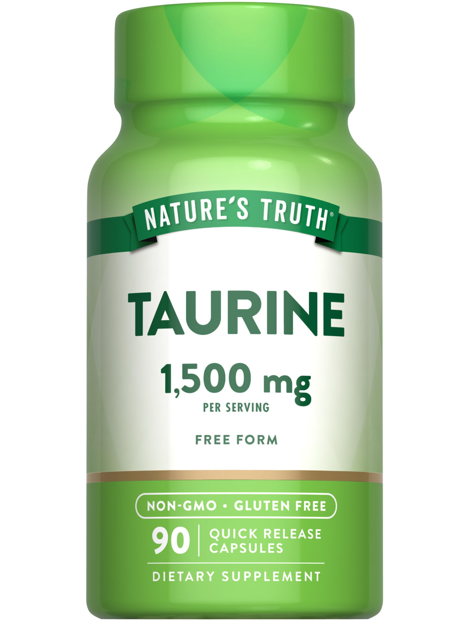 Nature's Truth Taurine Supplement 1500mg Capsule, 90 Count