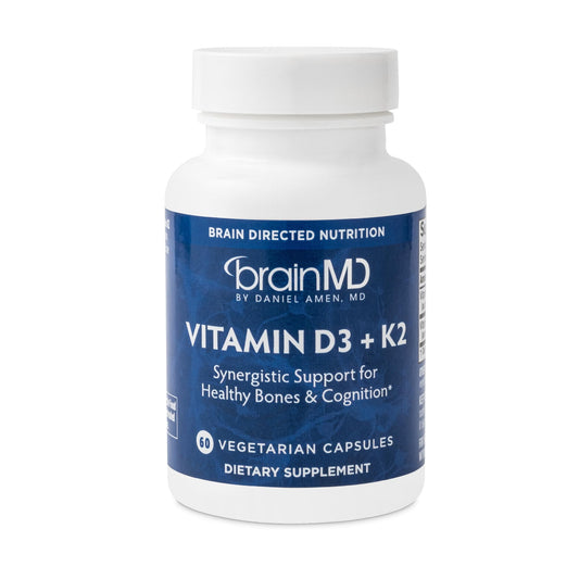 BRAINMD Vitamin D3 + K2 60 Capsules