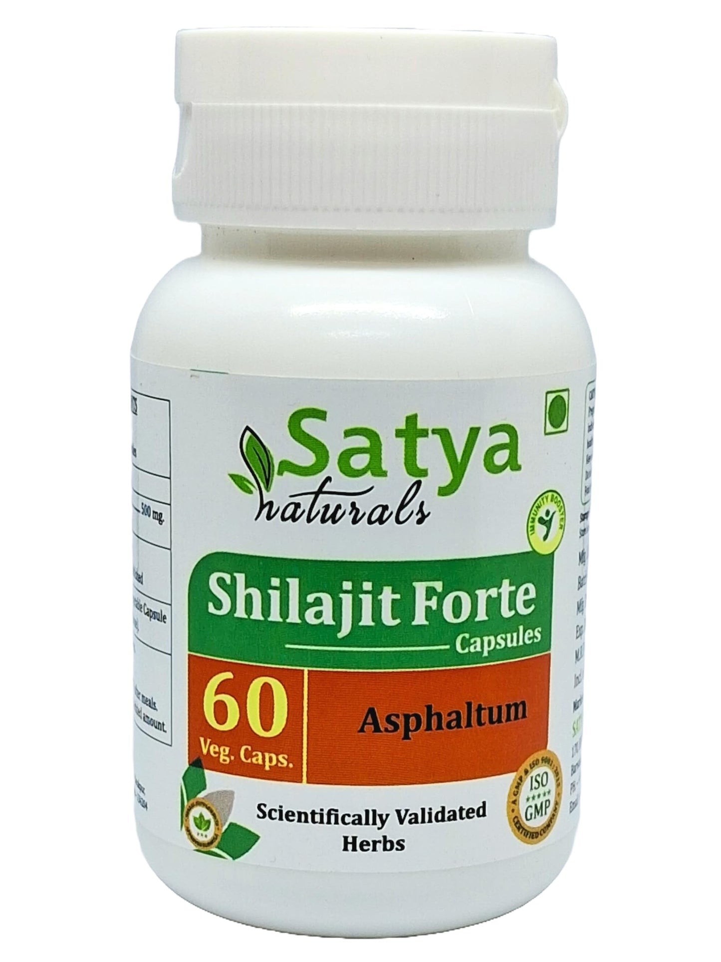 Satya Naturals Shilajit Forte 500 mg Capsules, 240 Count