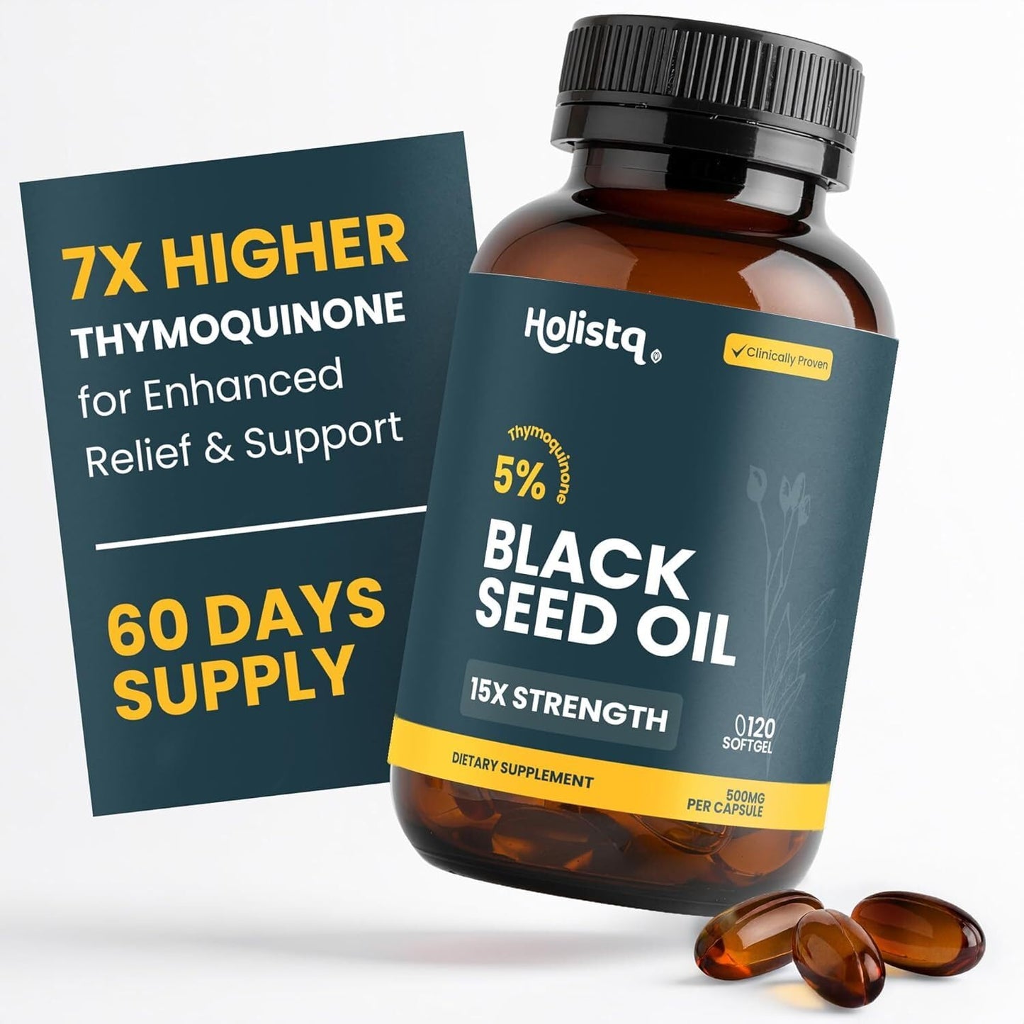 HOLISTQ Black Seed Oil Capsules 120 Capsules