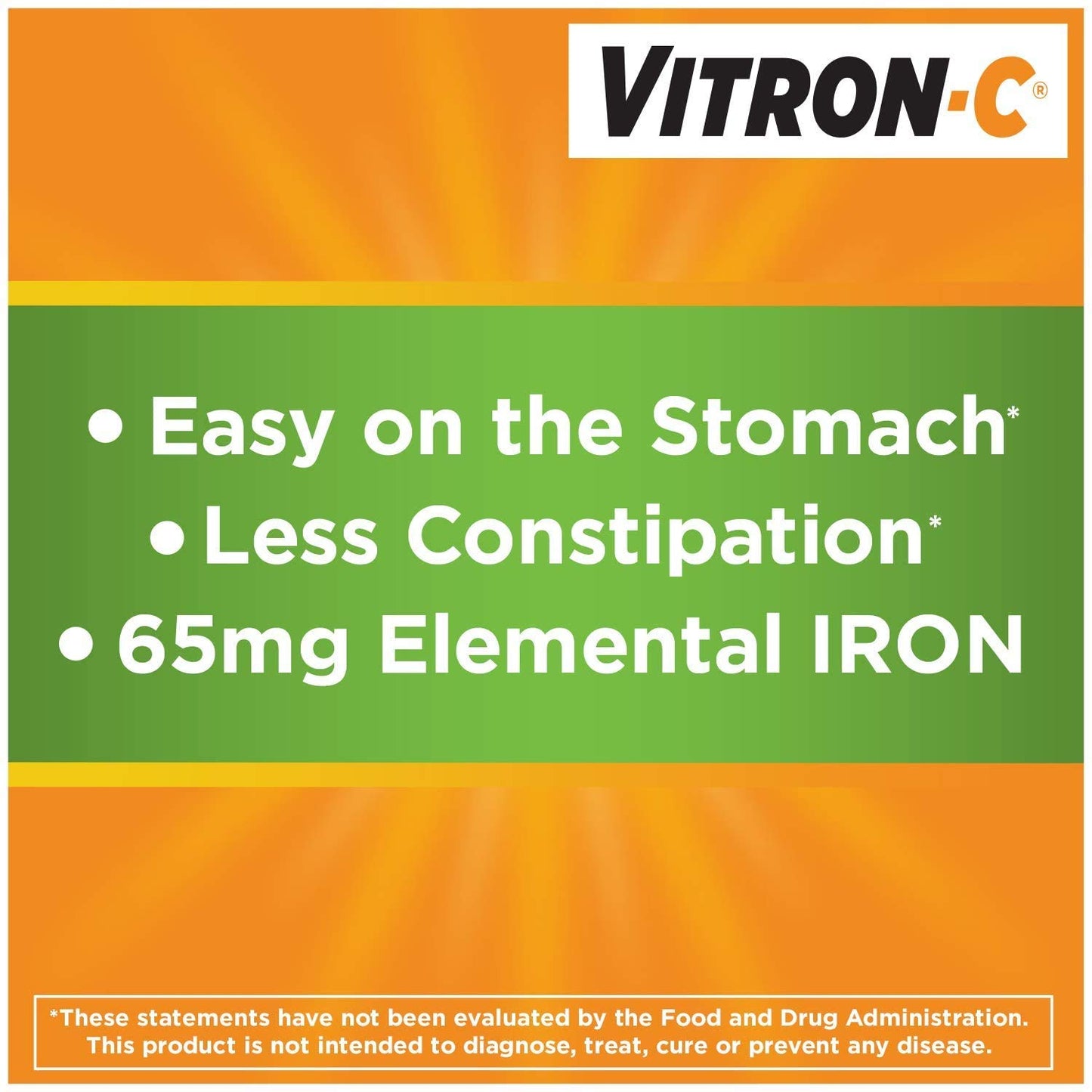Vitron-C High Potency Iron Dietary Supplement – Iron Plus Vitamin C, 65 mg Elemental Iron, Tablet, 420 Tablets