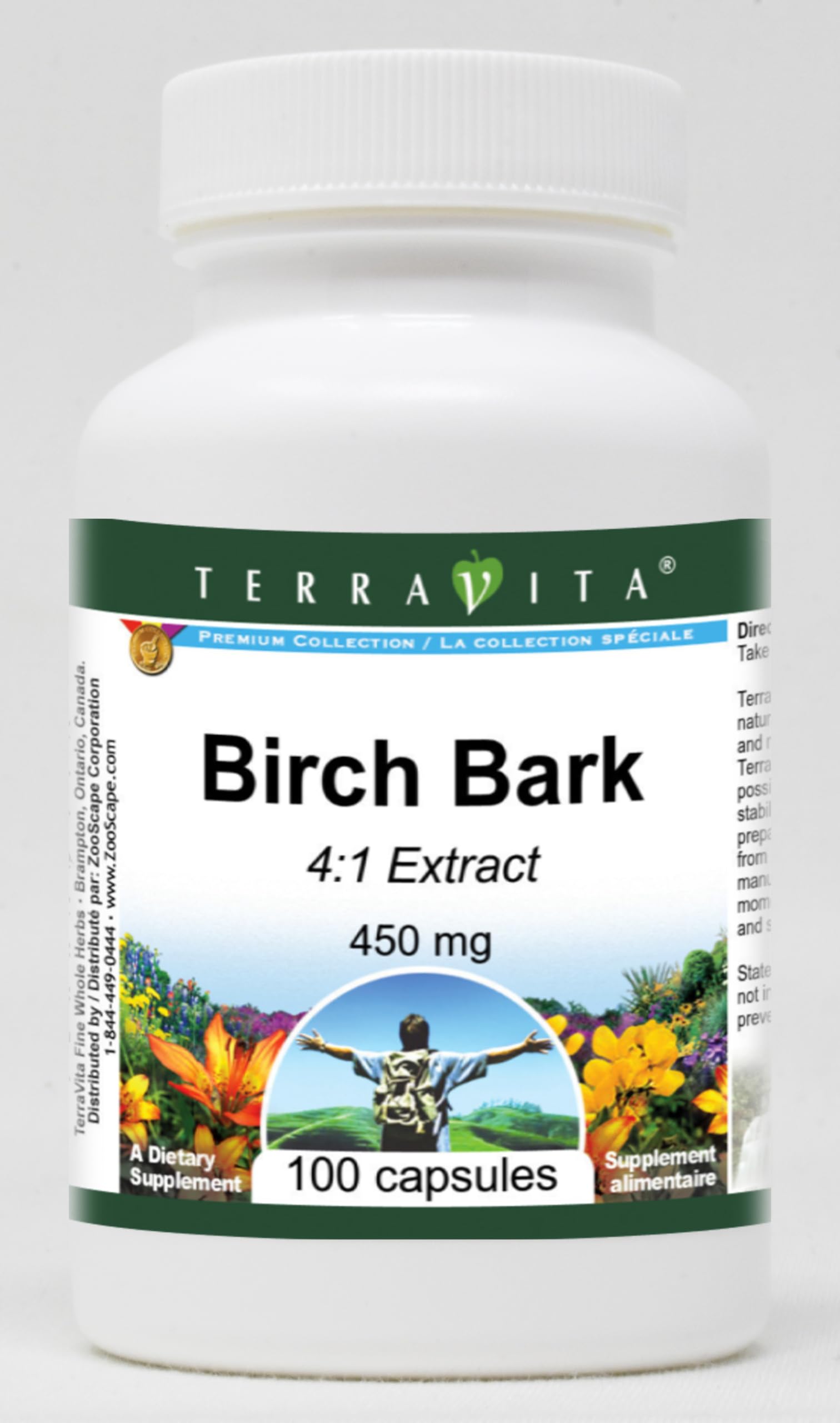 Terravita Birch Bark 4:1-450 mg, 100 Capsules