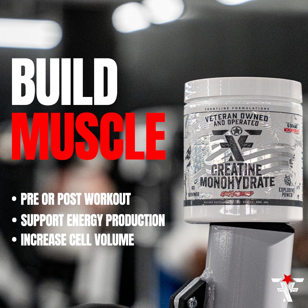 Frontline Formulations Creatine Monohydrate Powder, 60 Servings