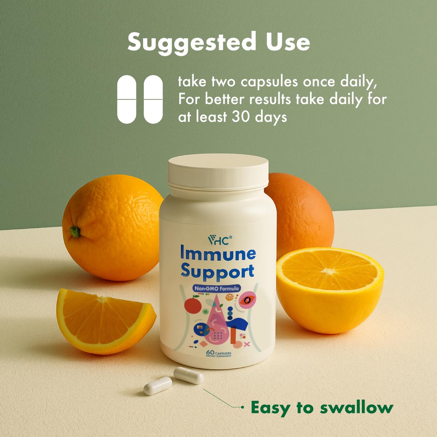 VHC Vitamin C Supplement Capsules, 90 Count