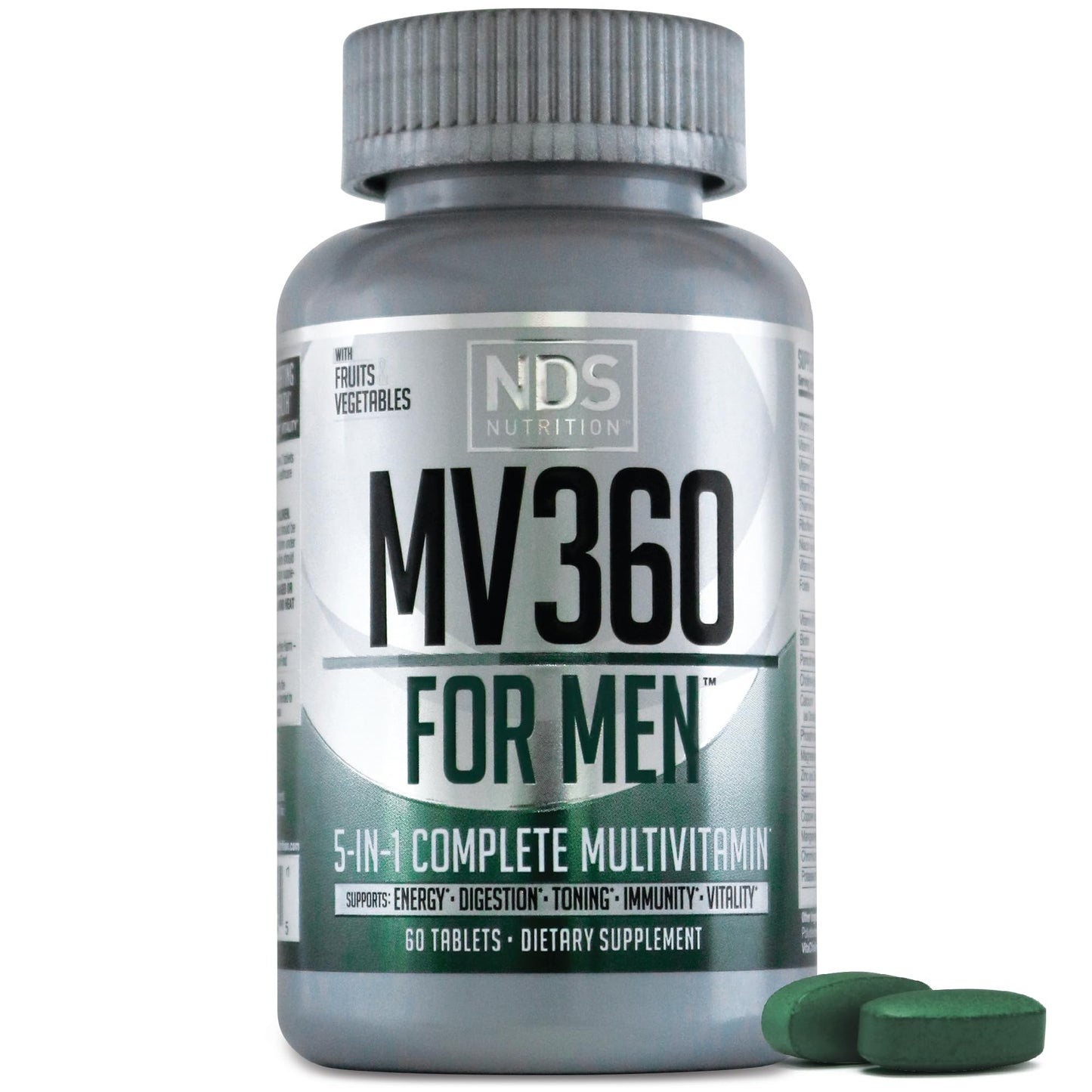 FitLife Brands Men's Nutrition MV360 5-in-1 Complete Multivitamin, 60 Tablets