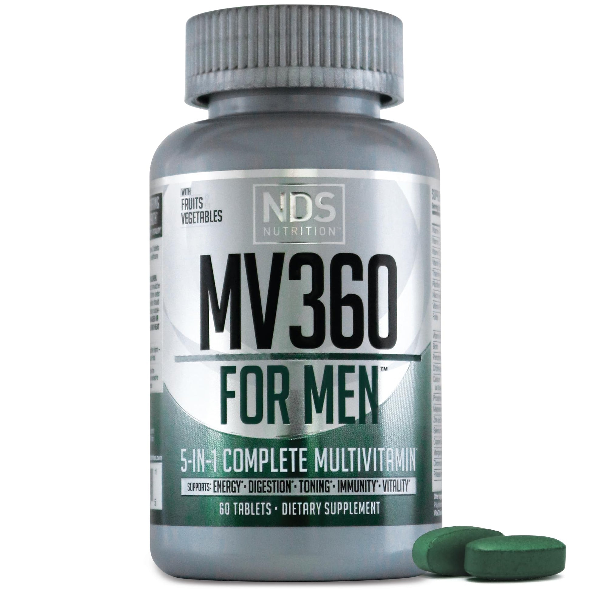FitLife Brands Men's Nutrition MV360 5-in-1 Complete Multivitamin, 60 Tablets