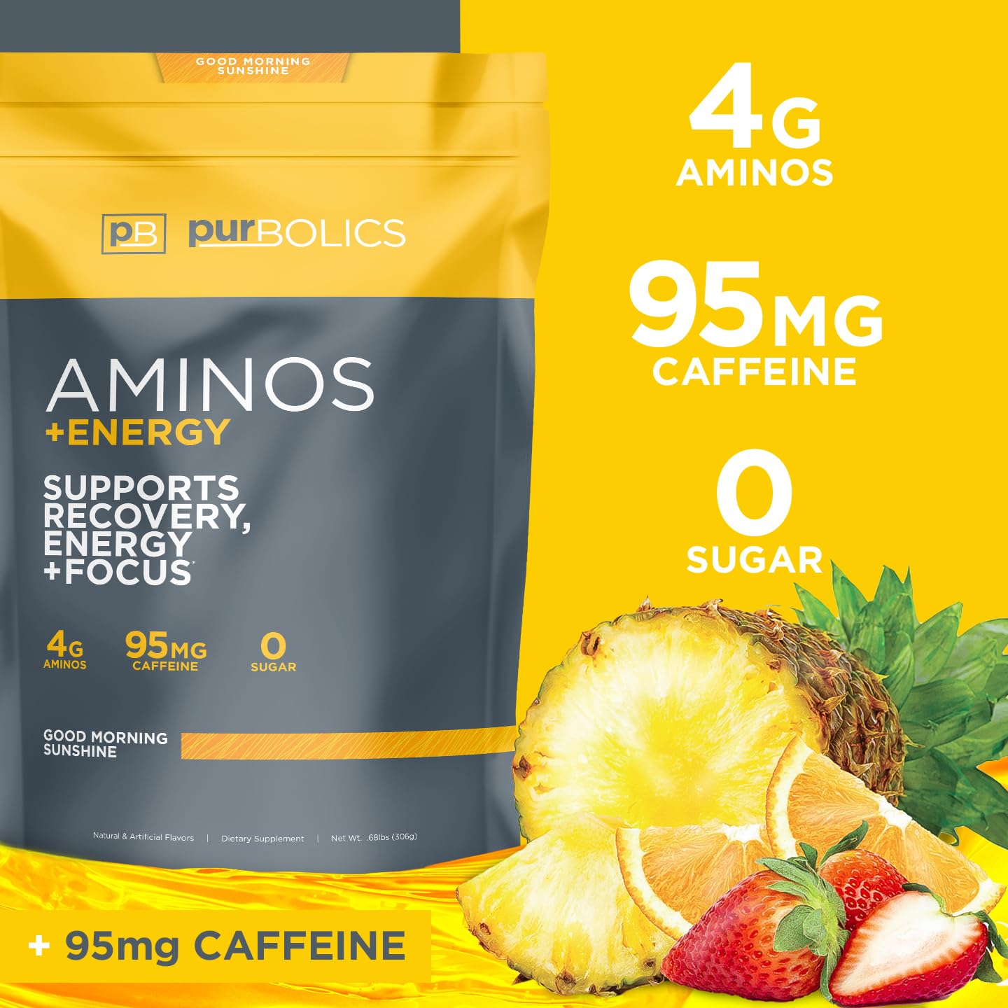 Purbolics Aminos + Energy Powder 10 Ounce