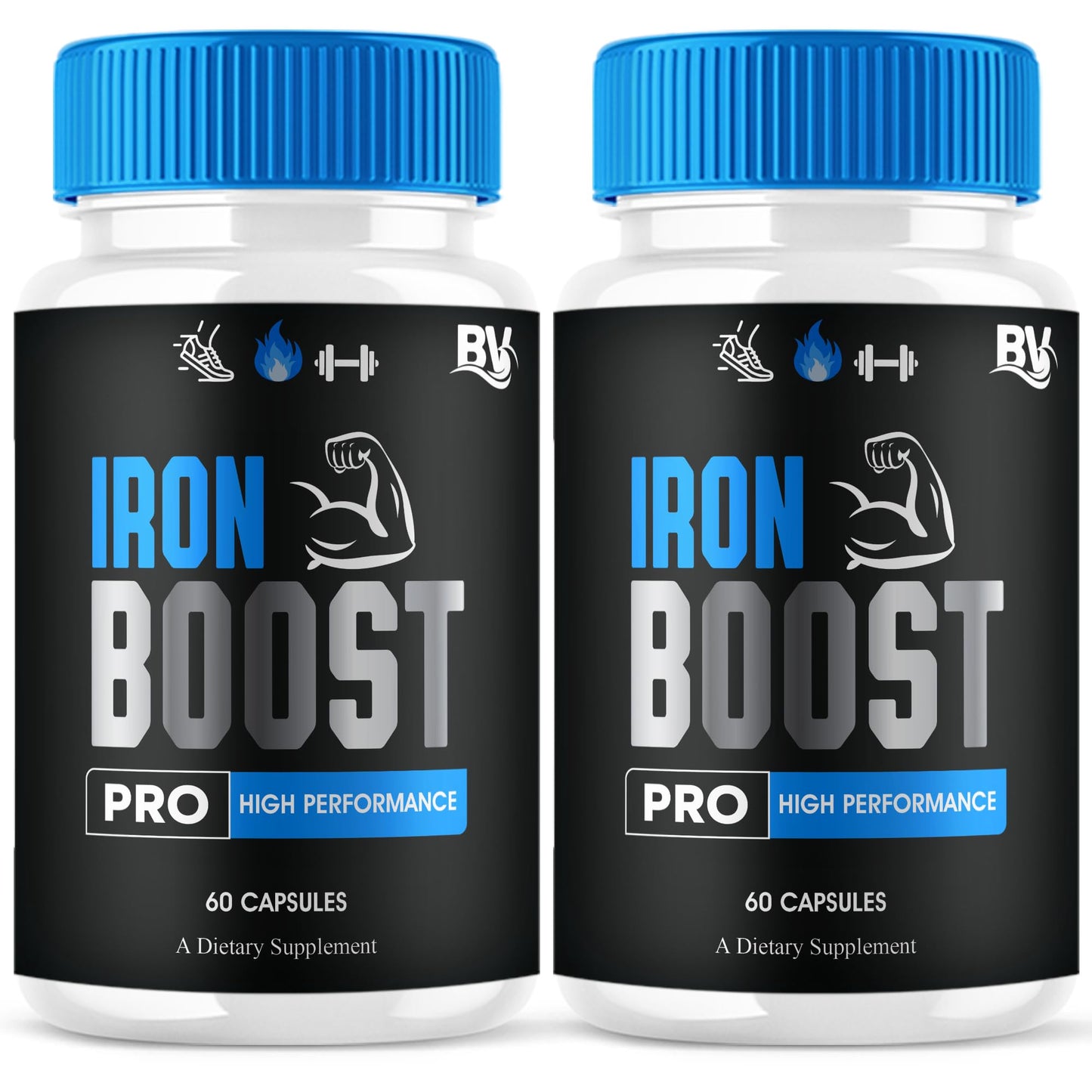 BLUE VIBE Iron Boost Pro Premium Performance Supplement 120 Capsules