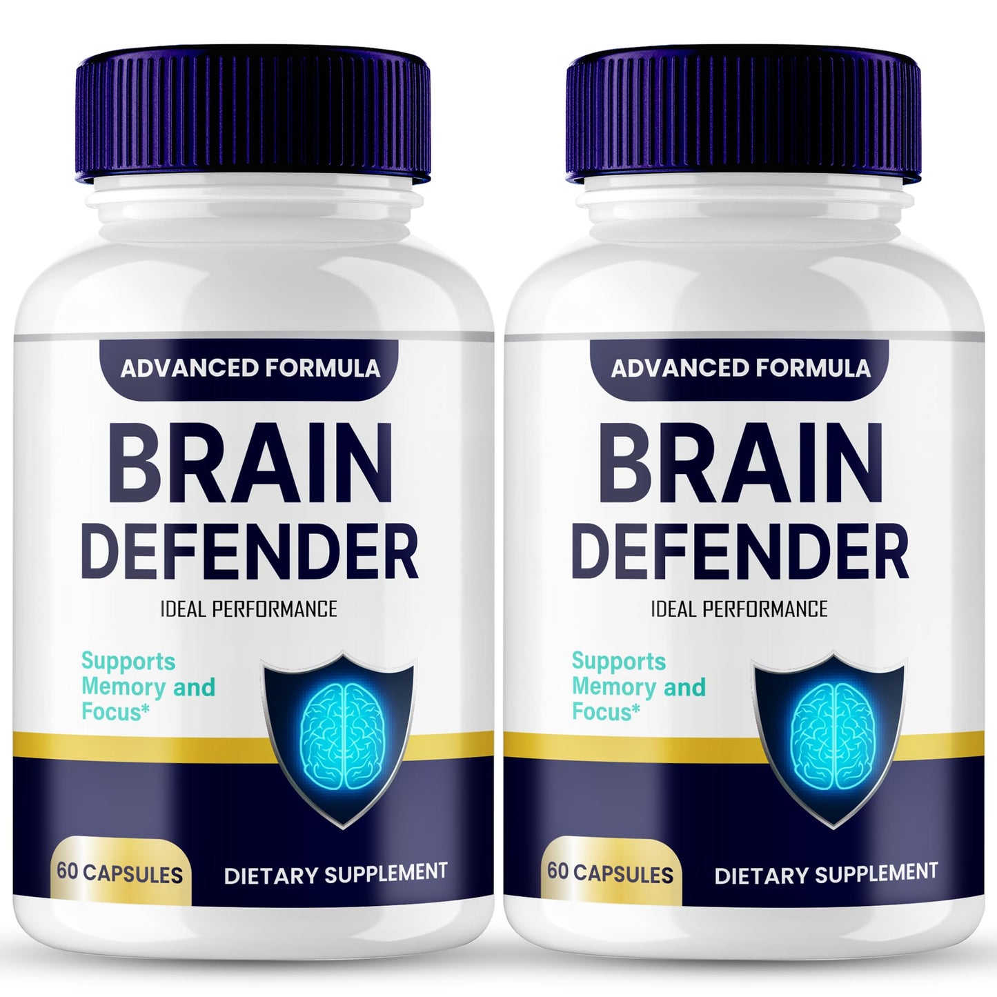 IDEAL PERFORMANCE Brain Defender Brain and Memory Support Capsules, 120 Capsules