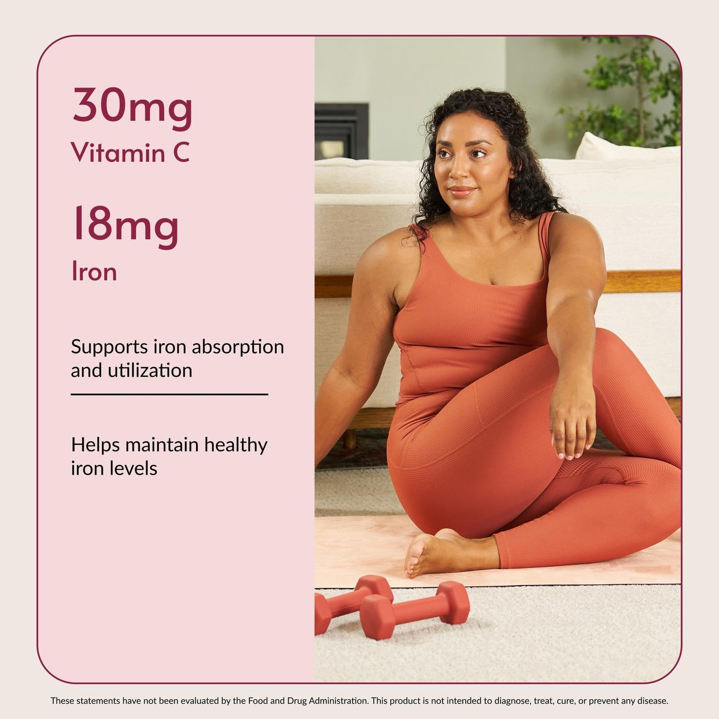 Bariatric Advantage Iron 18 mg with Vitamin C Ferronyl Carbonyl Iron Tablet 30 Count