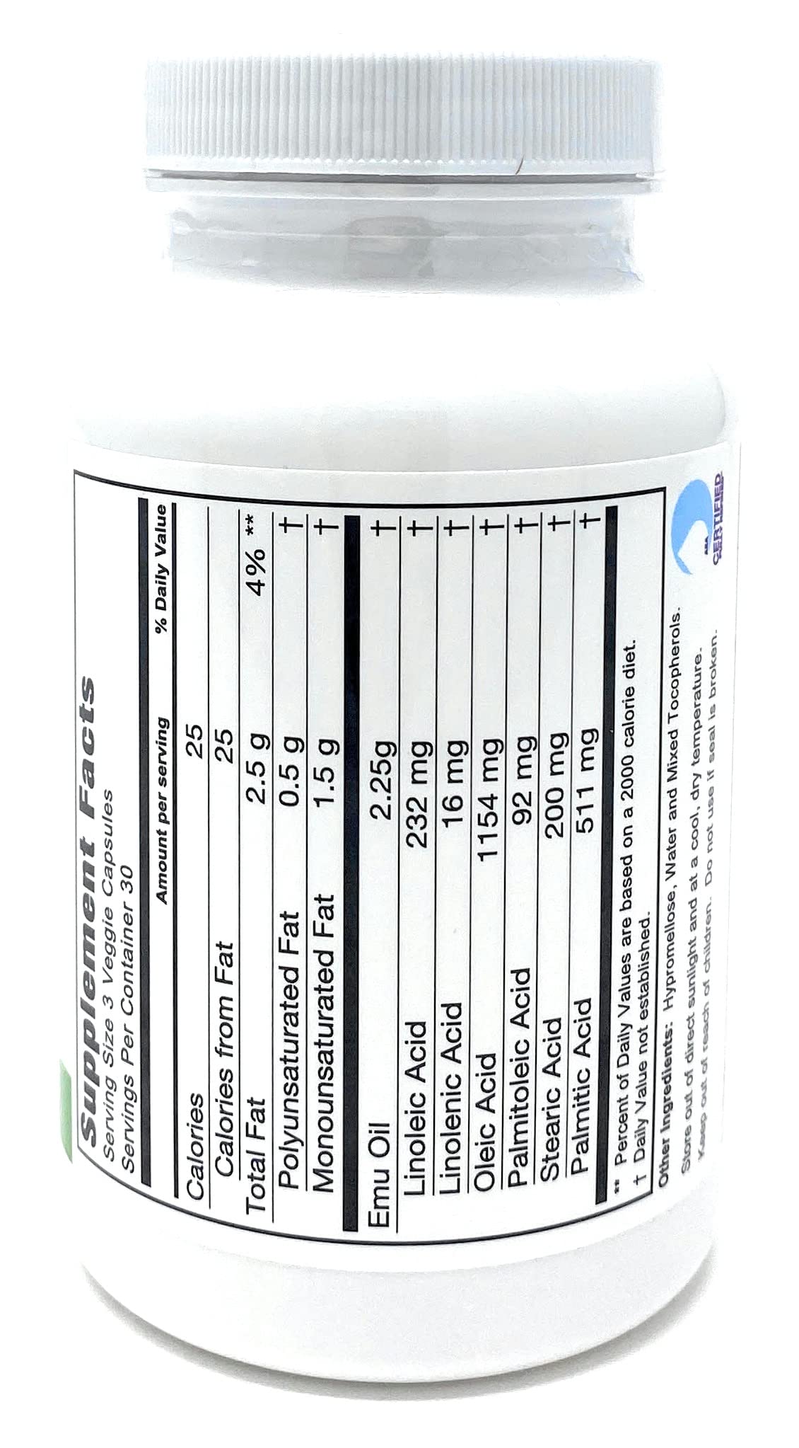 Laid In Montana Emutrients Omega Complex Emu Oil 750mg 90 Softgels