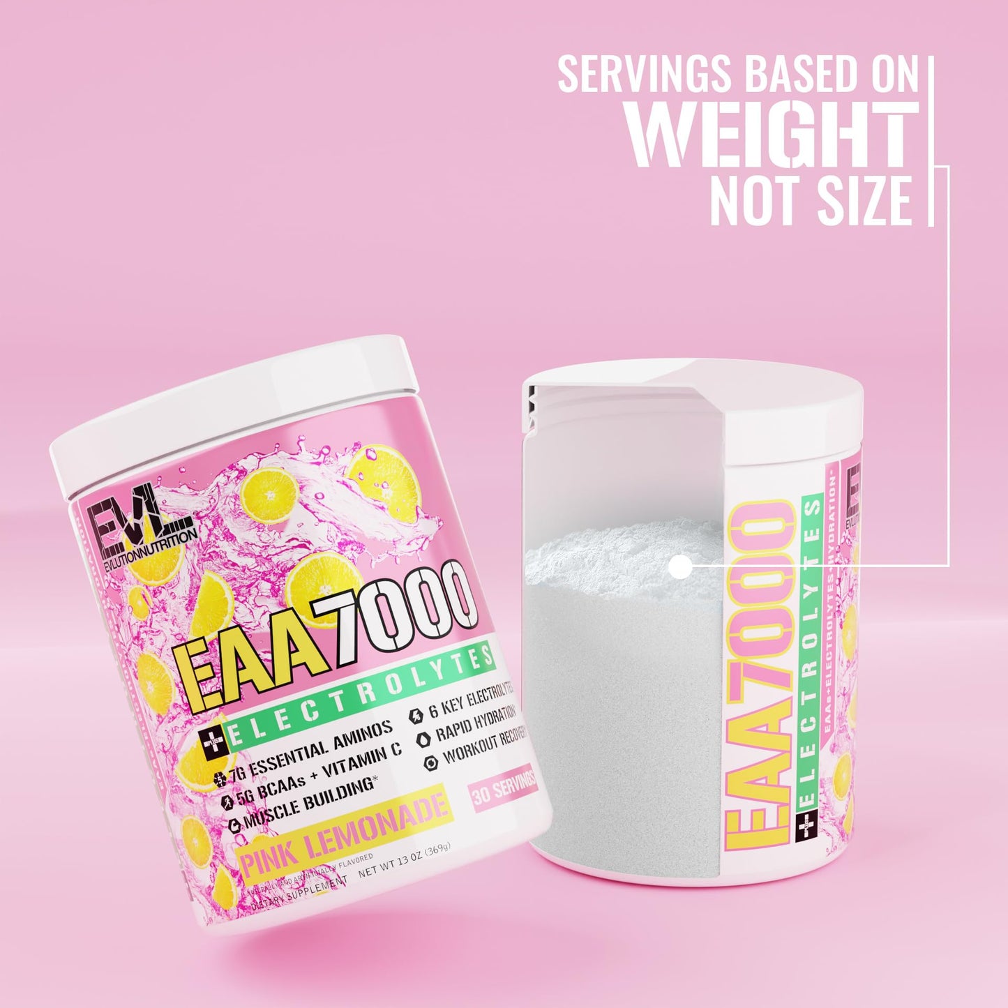 Evlution EAA7000 + Electrolytes Amino Acid Powder Pre & Post Workout, 13 Ounce