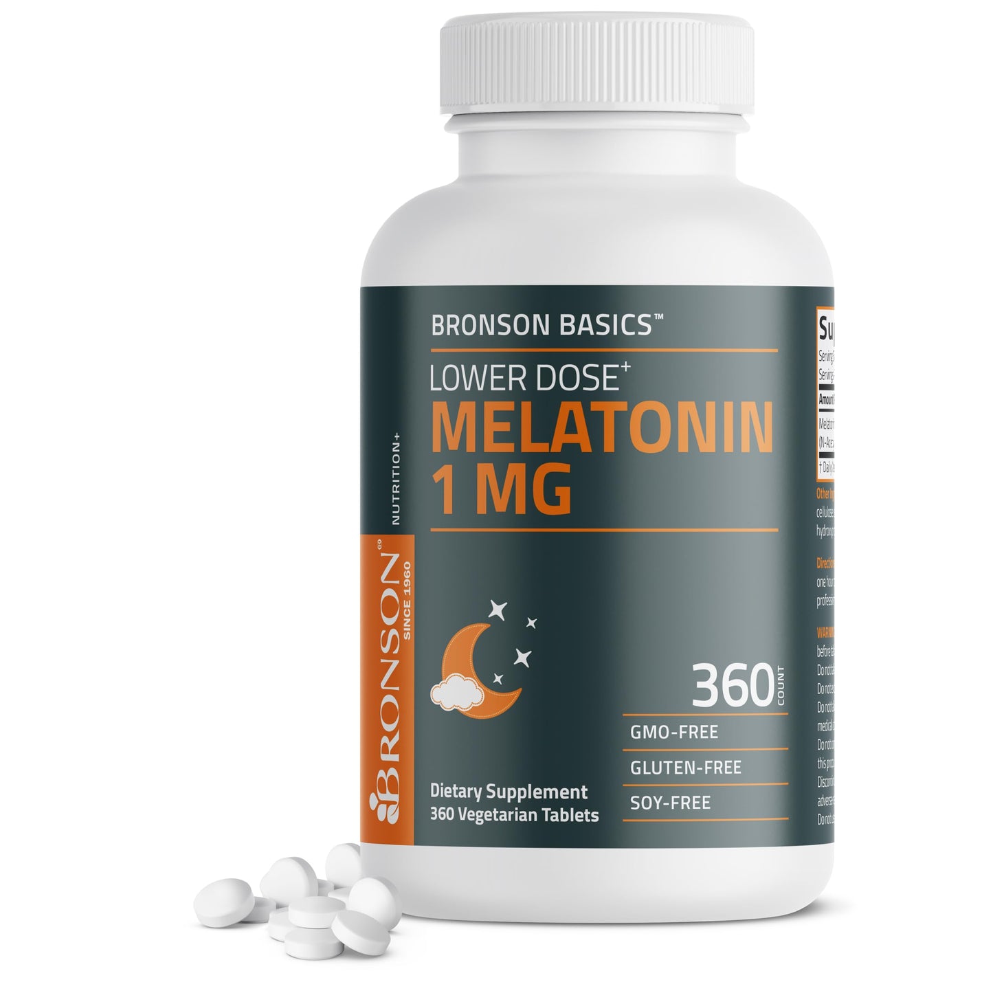 Bronson Lower Dose Melatonin 1mg 360 Capsules