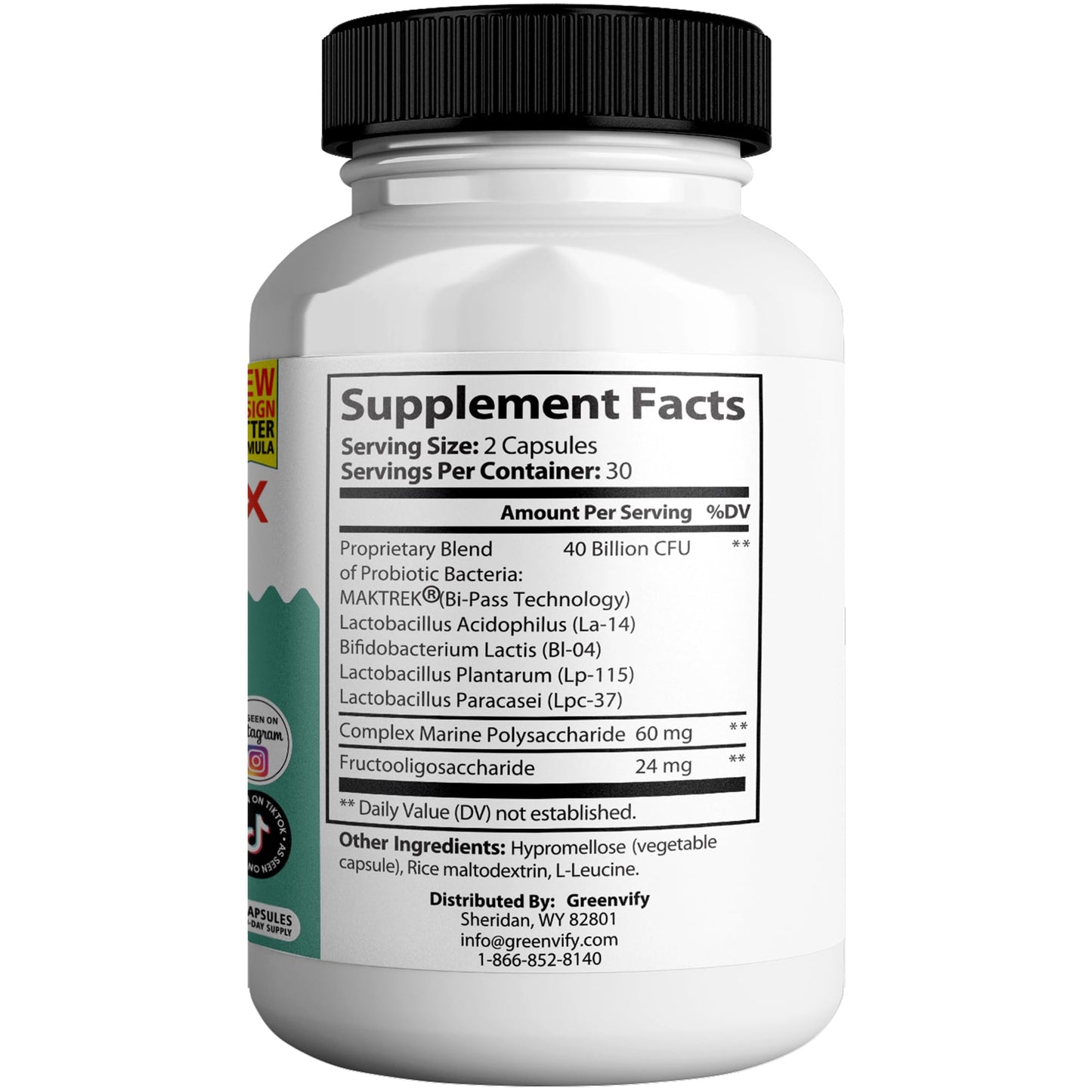 DentiCore Max for Gums and Teeth Health 40 Billion CFU Advanced Oral Probiotics, Fresh Breath Support Capsules 600