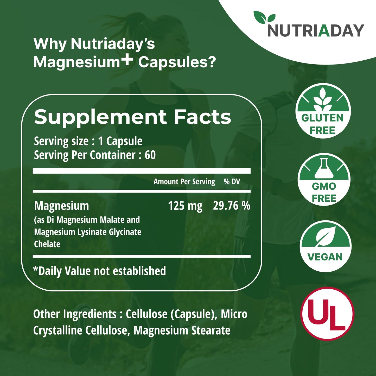 Nutriaday Magnesium Glycinate Capsules 60 Capsules