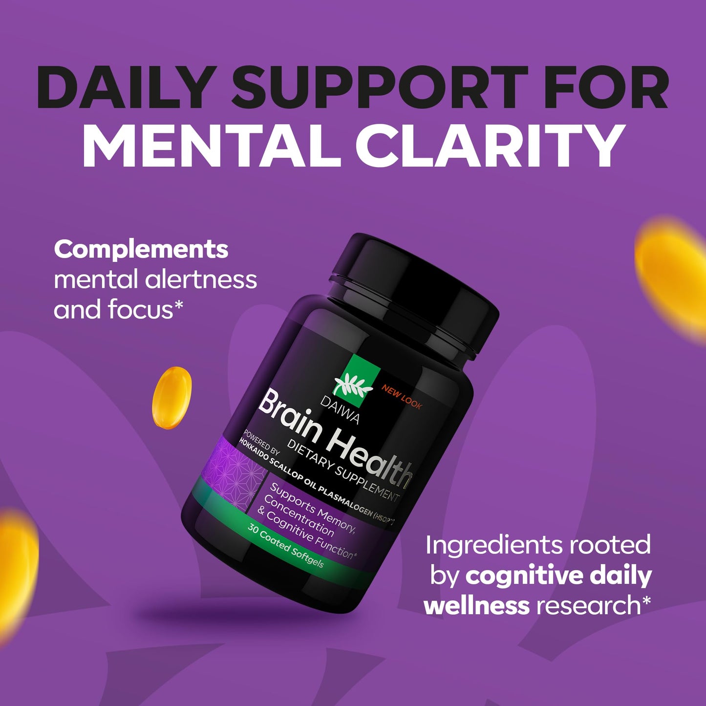 Daiwa Health Development Advanced Omega-3 Brain Supplement Softgels 30