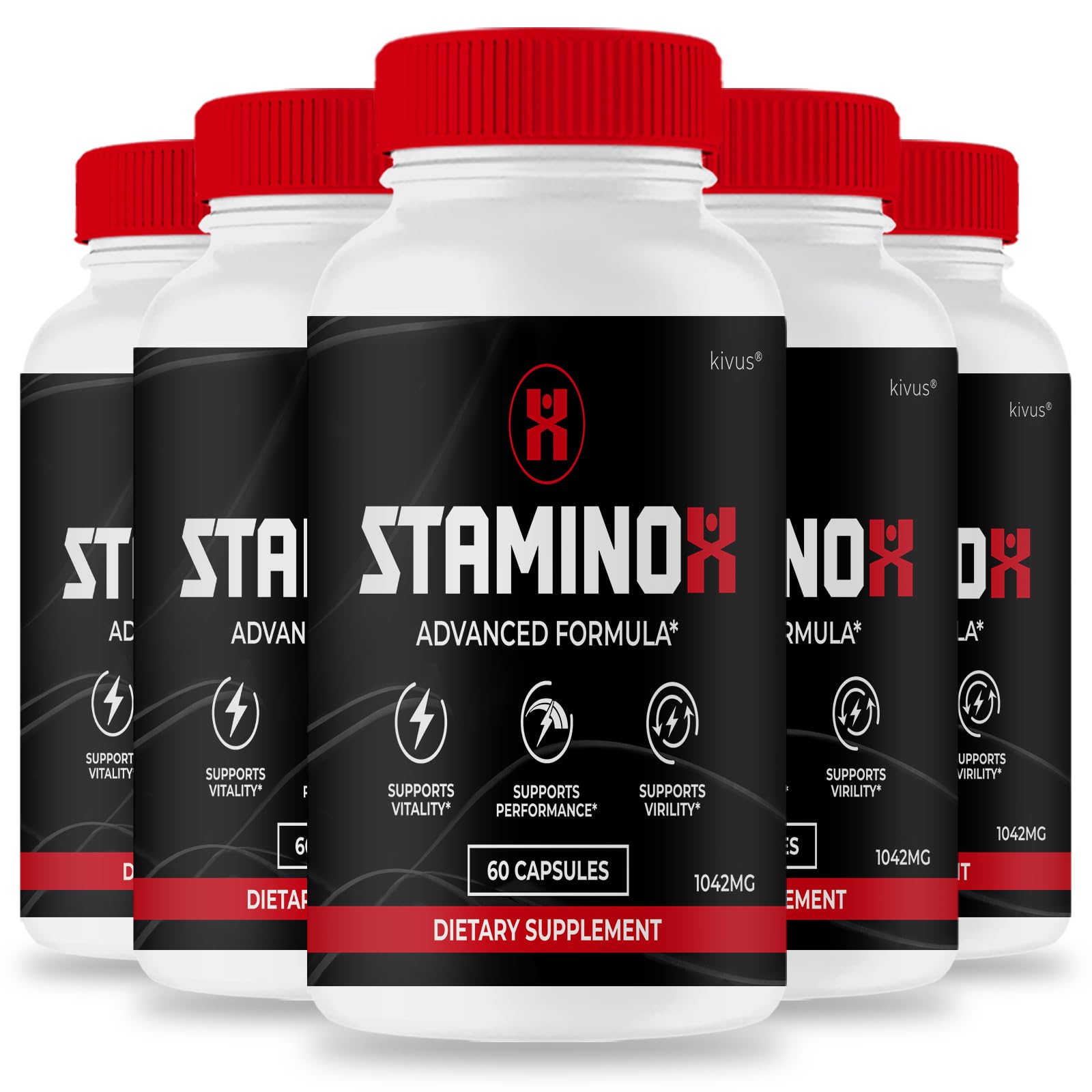 kivus StaminoX Dietary Supplement Capsules, 300 Capsules