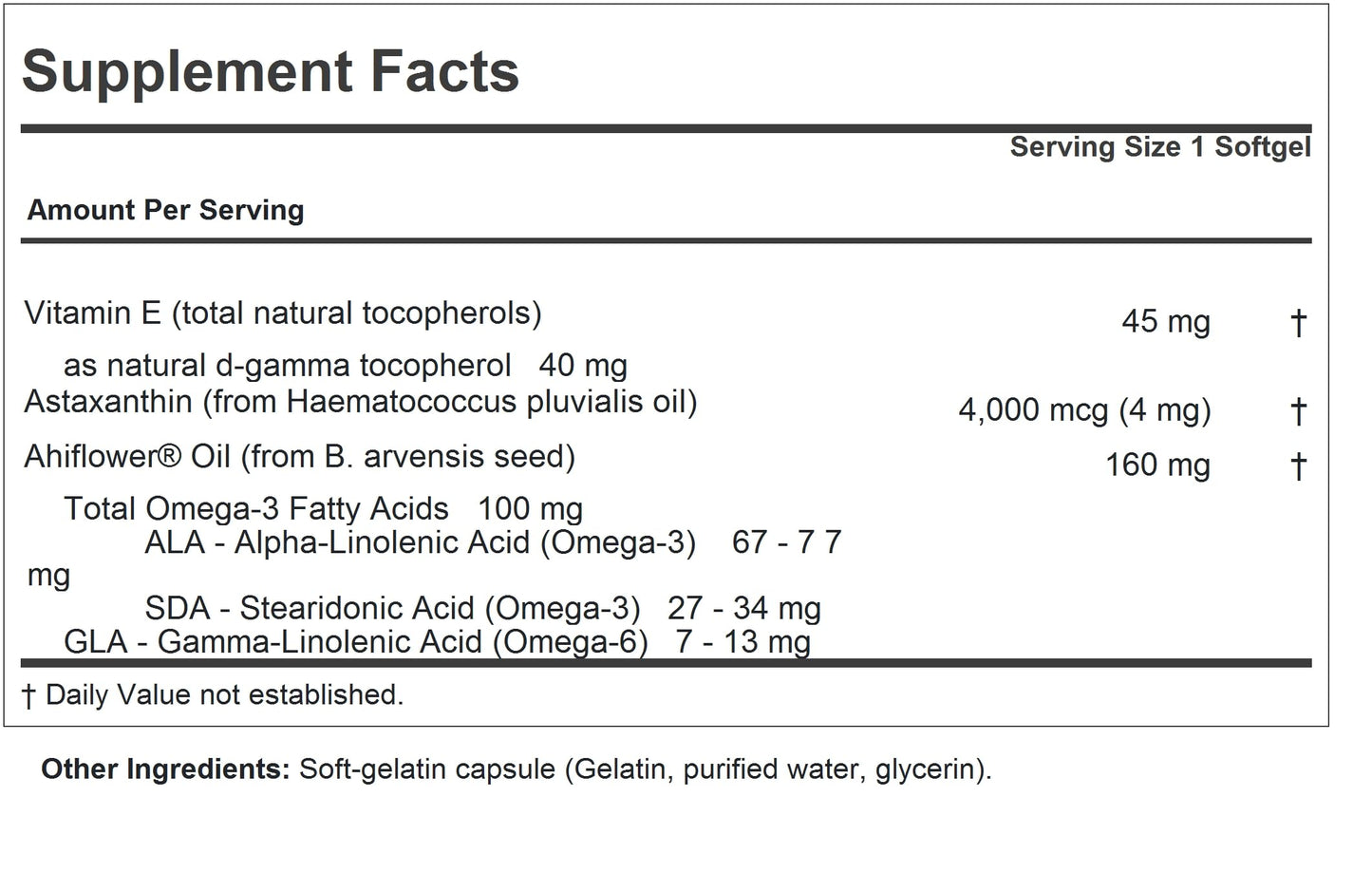 ANDREW LESSMAN Astaxanthin 4000 mcg Natural Astaxanthin, Powerful Anti-Oxidant Carotenoid, 180 Capsules