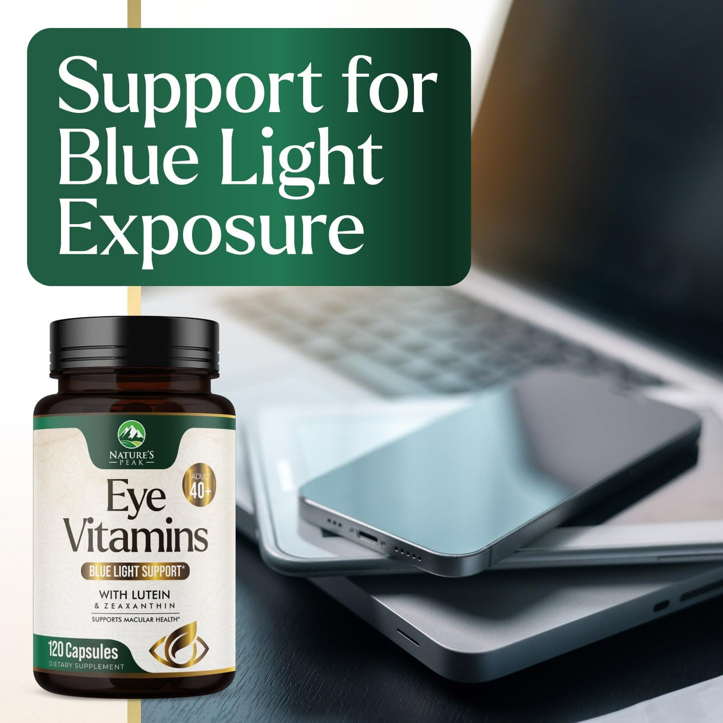 Nature's Peak Eye Health Vitamin with Lutein and Zeaxanthin Capsules, 120 Count