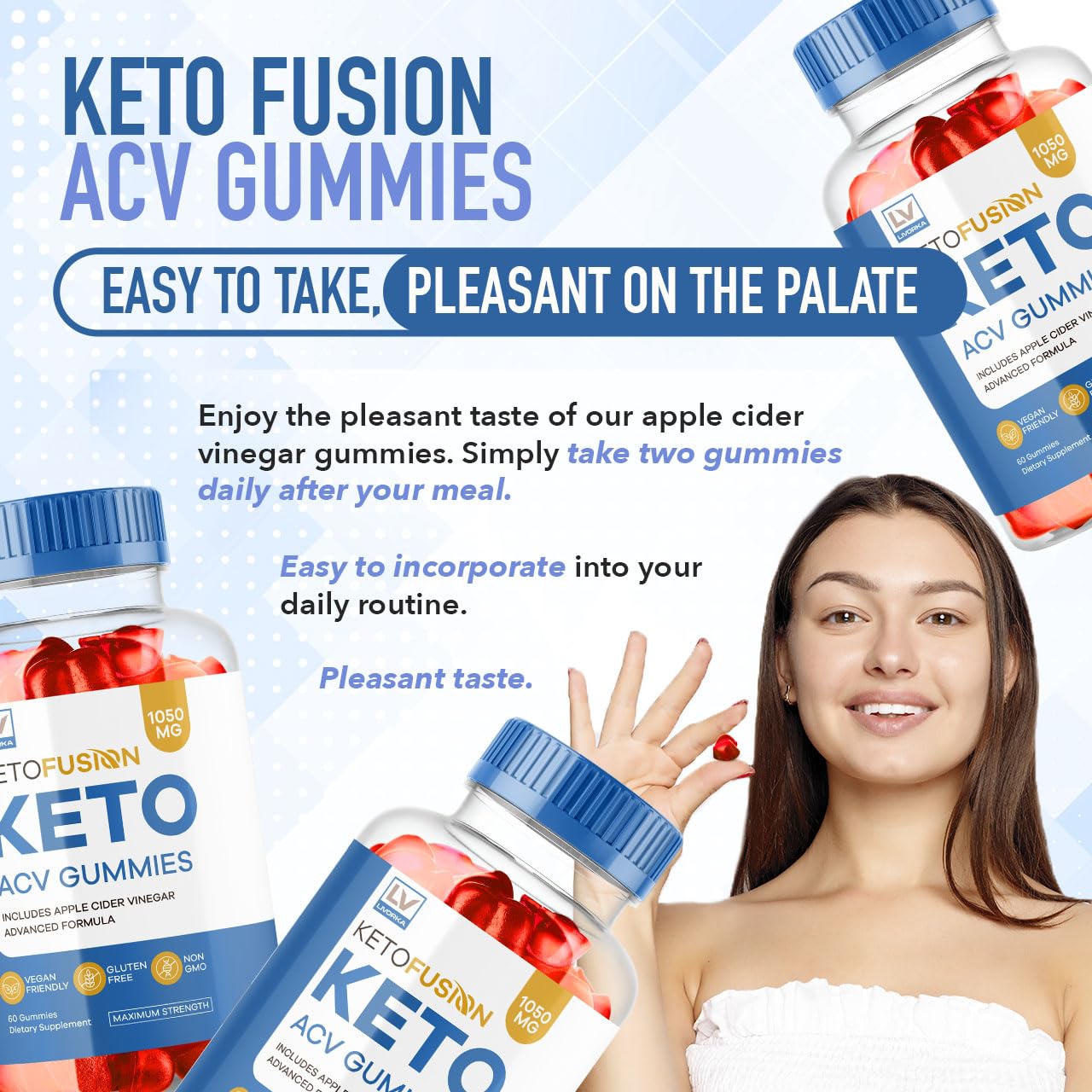 LIVORKA Keto Fusion ACV Gummies, 300 Gummies