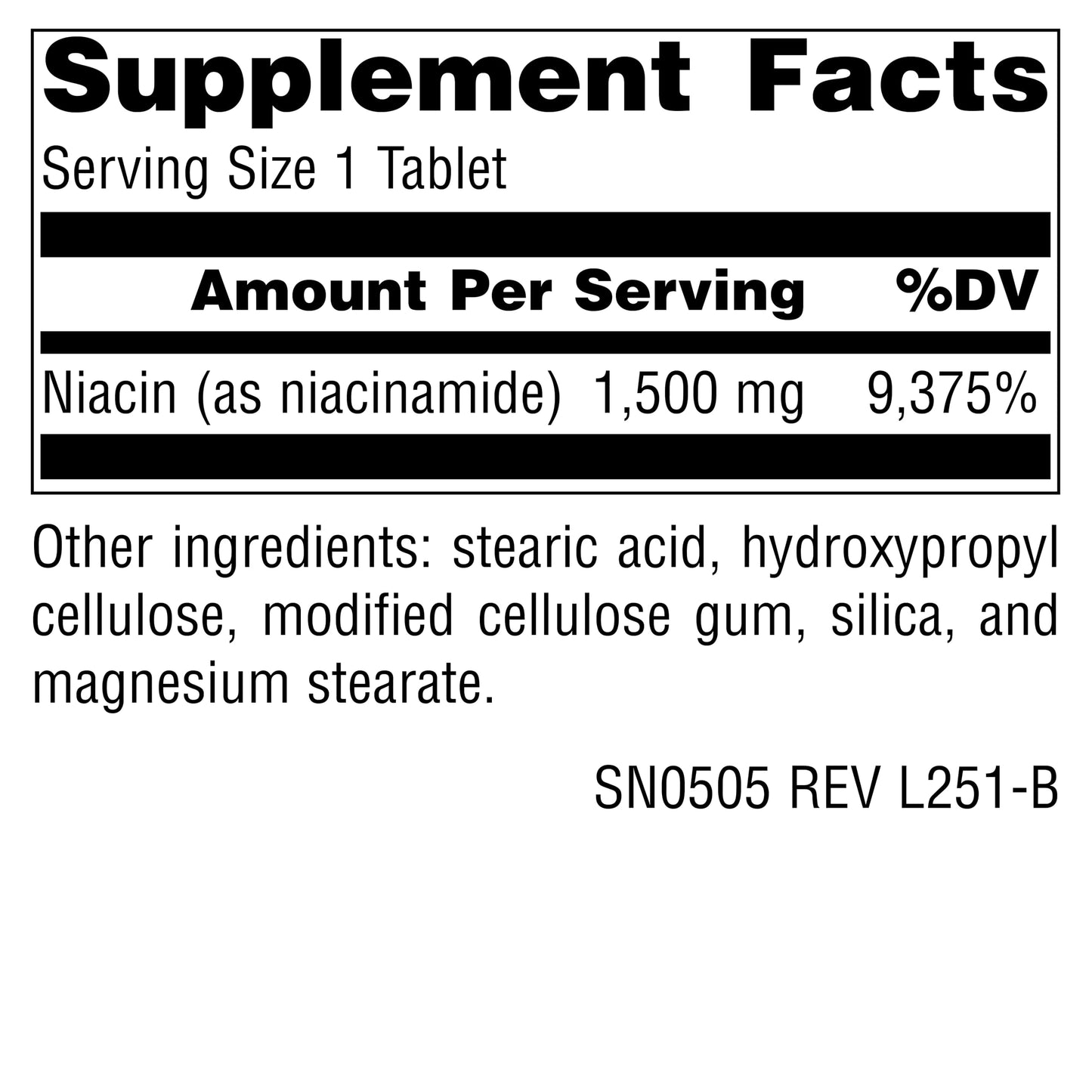 Source Naturals Niacinamide B-3, Vegan Vitamin B-3, 1500 mg, 100 Tablets