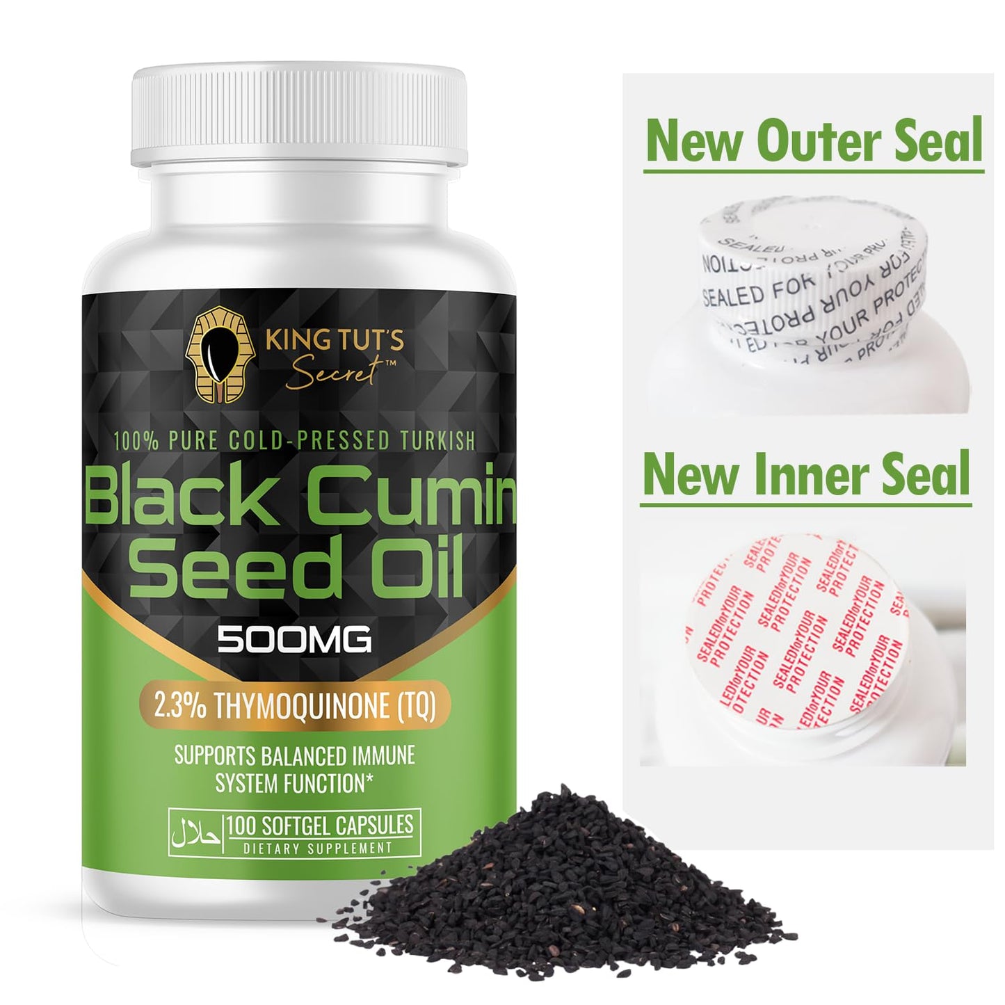 KING TUT'S SECRET Black Seed Softgels 500 mg, 1 Count