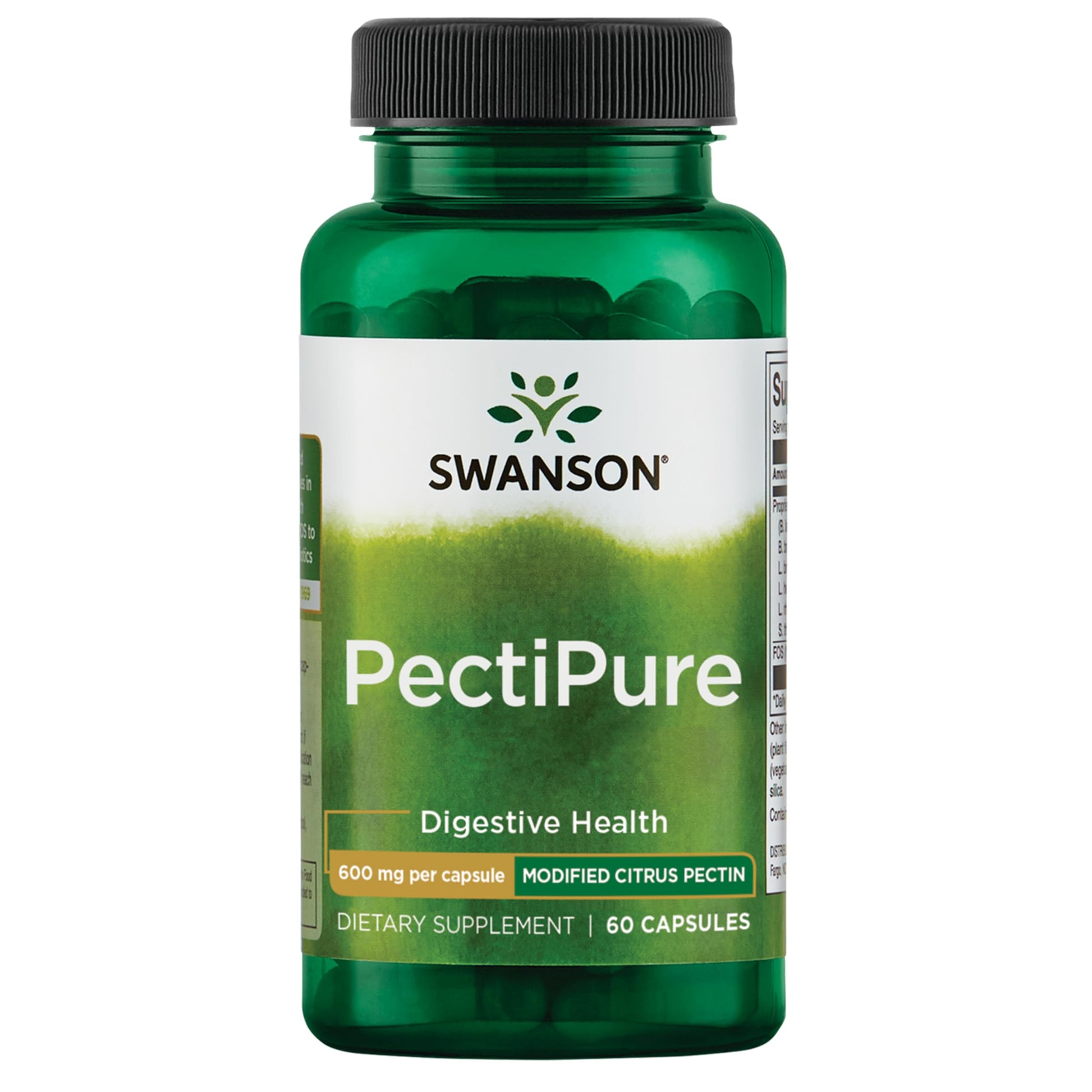 Swanson PectiPure Modified Citrus Pectin Cellular and Digestive Health Supplement Capsules, 60 Count