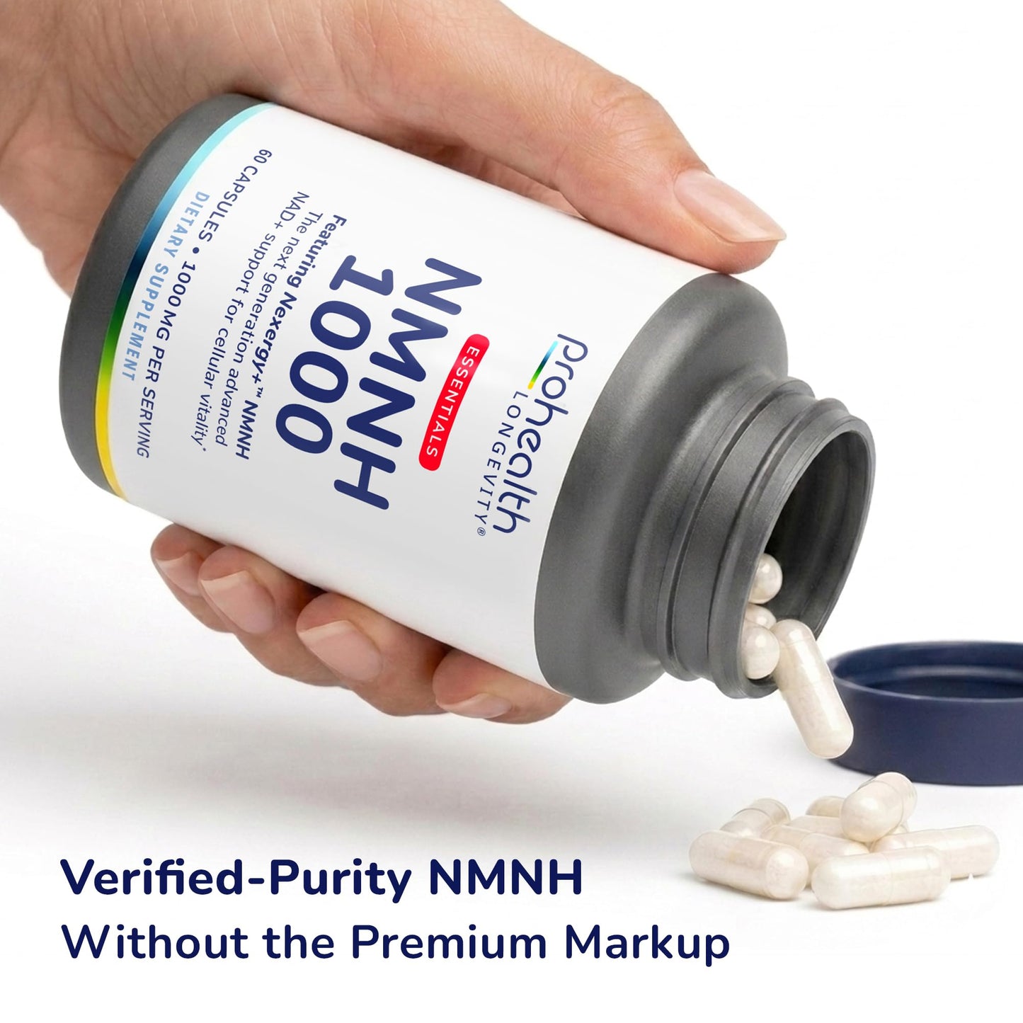 ProHealth Essentials NMNH 1000 Featuring Nexergy+ 1000mg Capsules, 60 Count