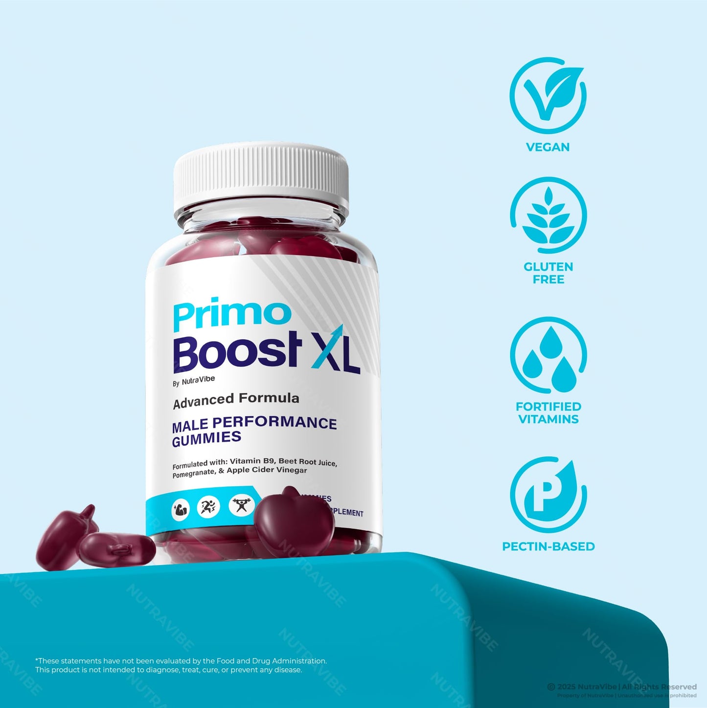 NutraVibe Primo Boost XL Gummies 120 Gummies