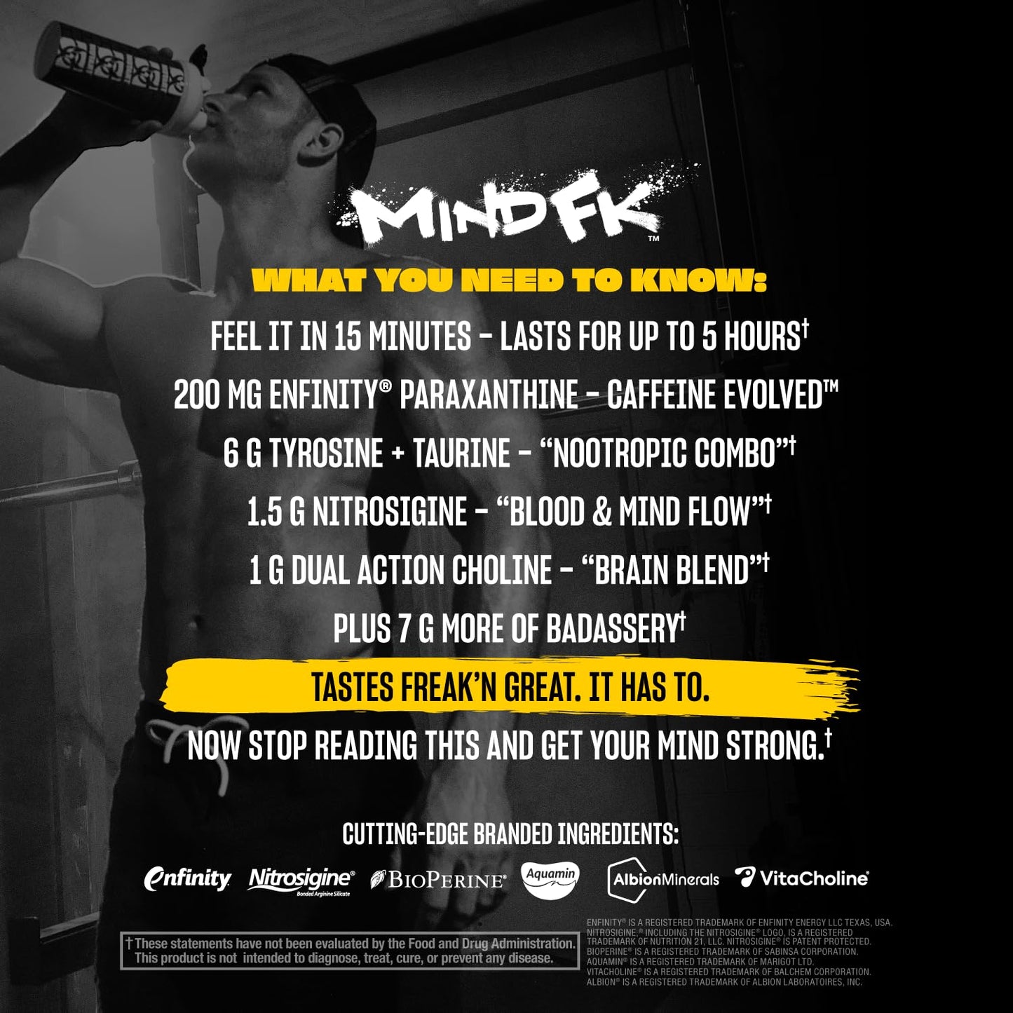 Mutant Mind FK Epic Nootropic Pre-Workout Brain Focus Powder 16.2 Servings