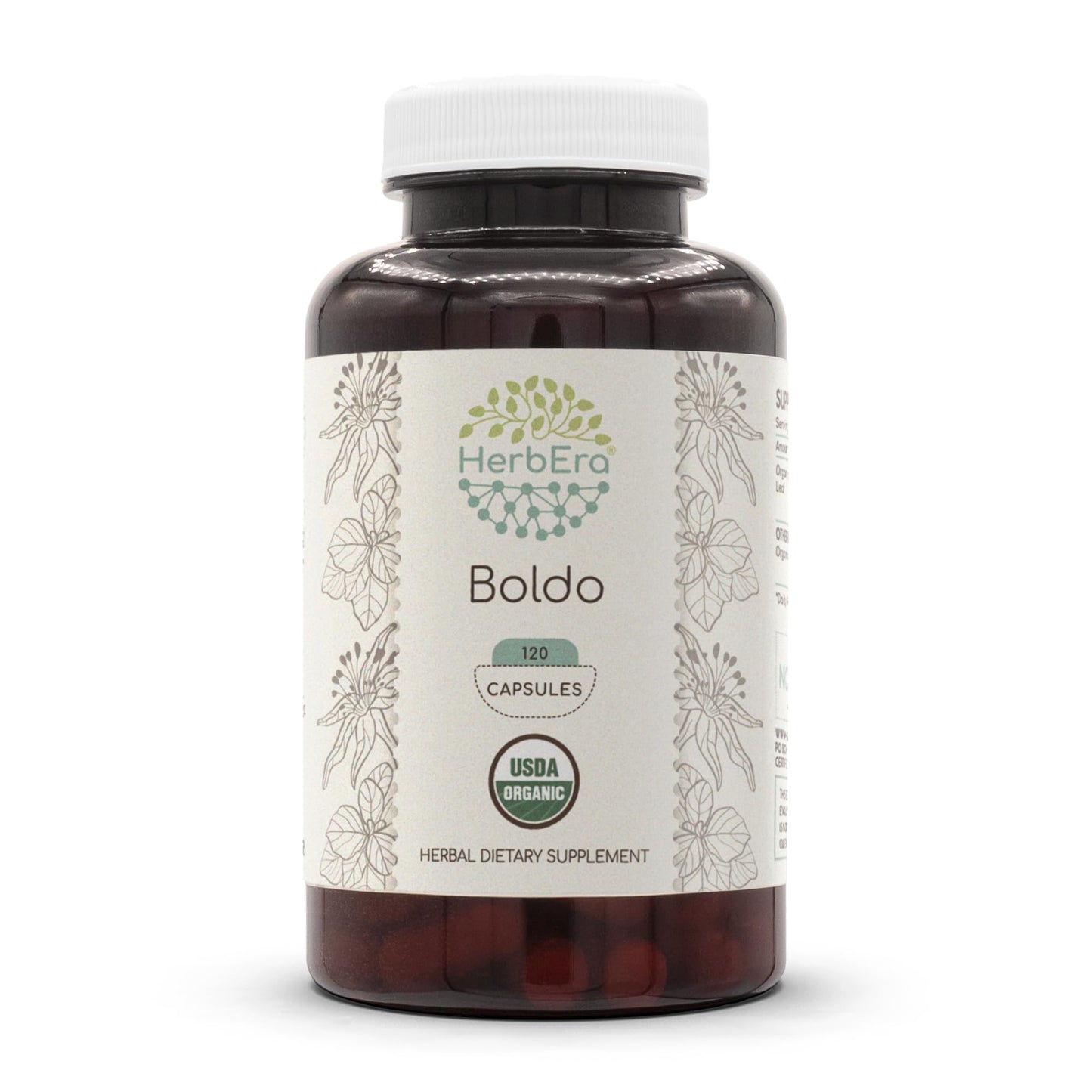 HerbEra Boldo USDA Organic Capsules 120 Count