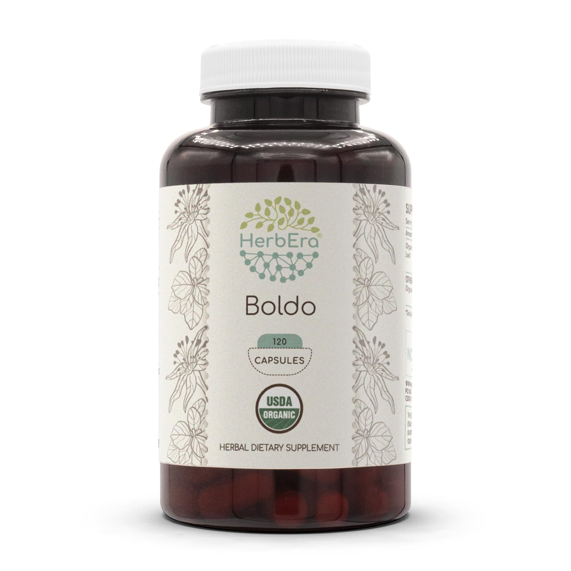 HerbEra Boldo USDA Organic Capsules 120 Count