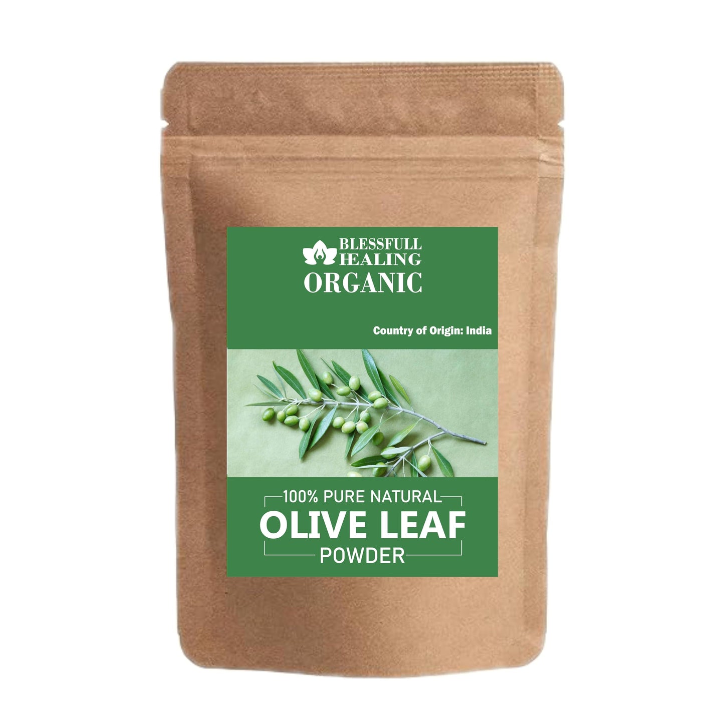 Blessfull Healing Organic Olive Leaf Powder 200 Gram (7.05 oz)