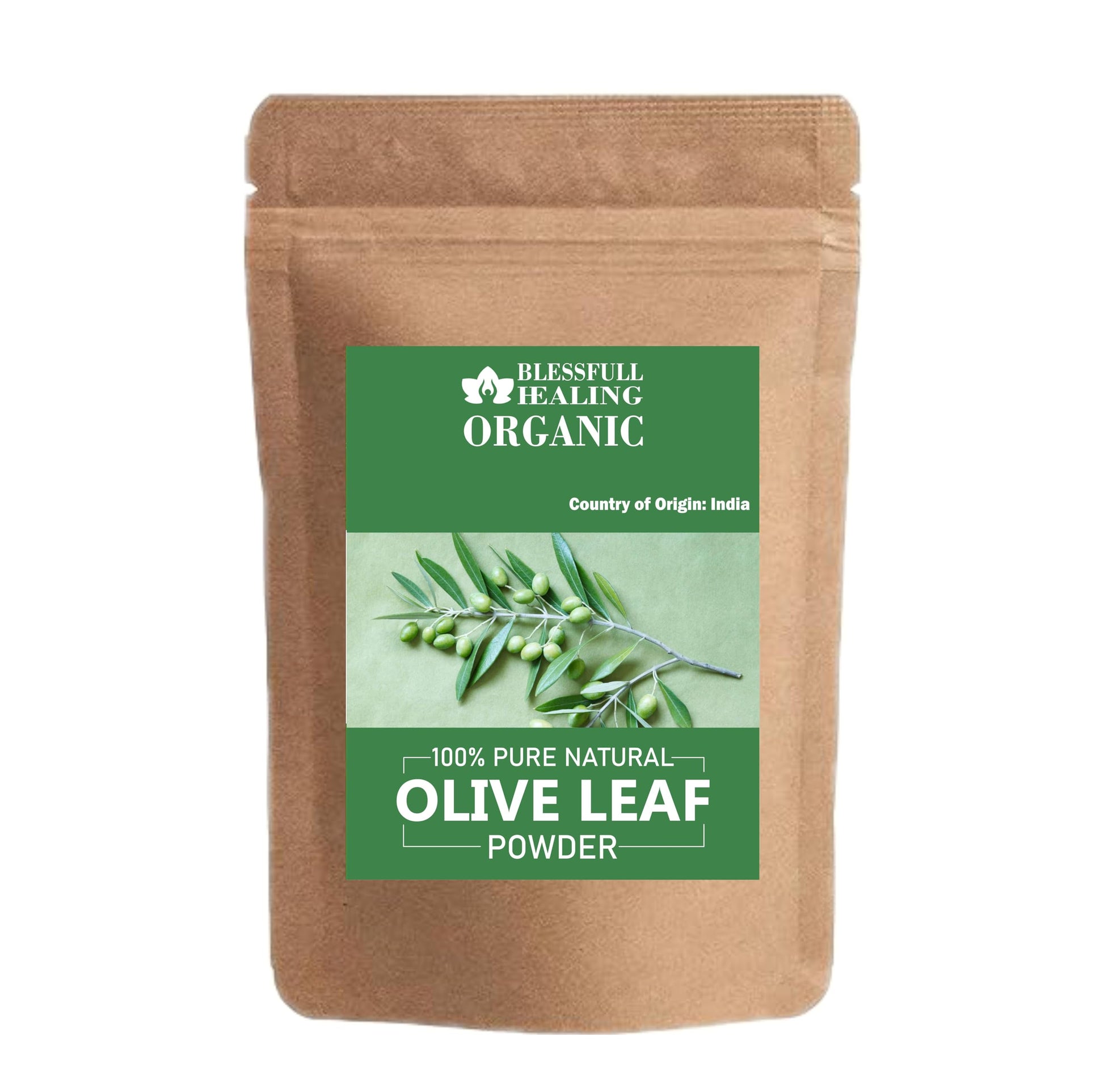 Blessfull Healing Organic Olive Leaf Powder 200 Gram (7.05 oz)
