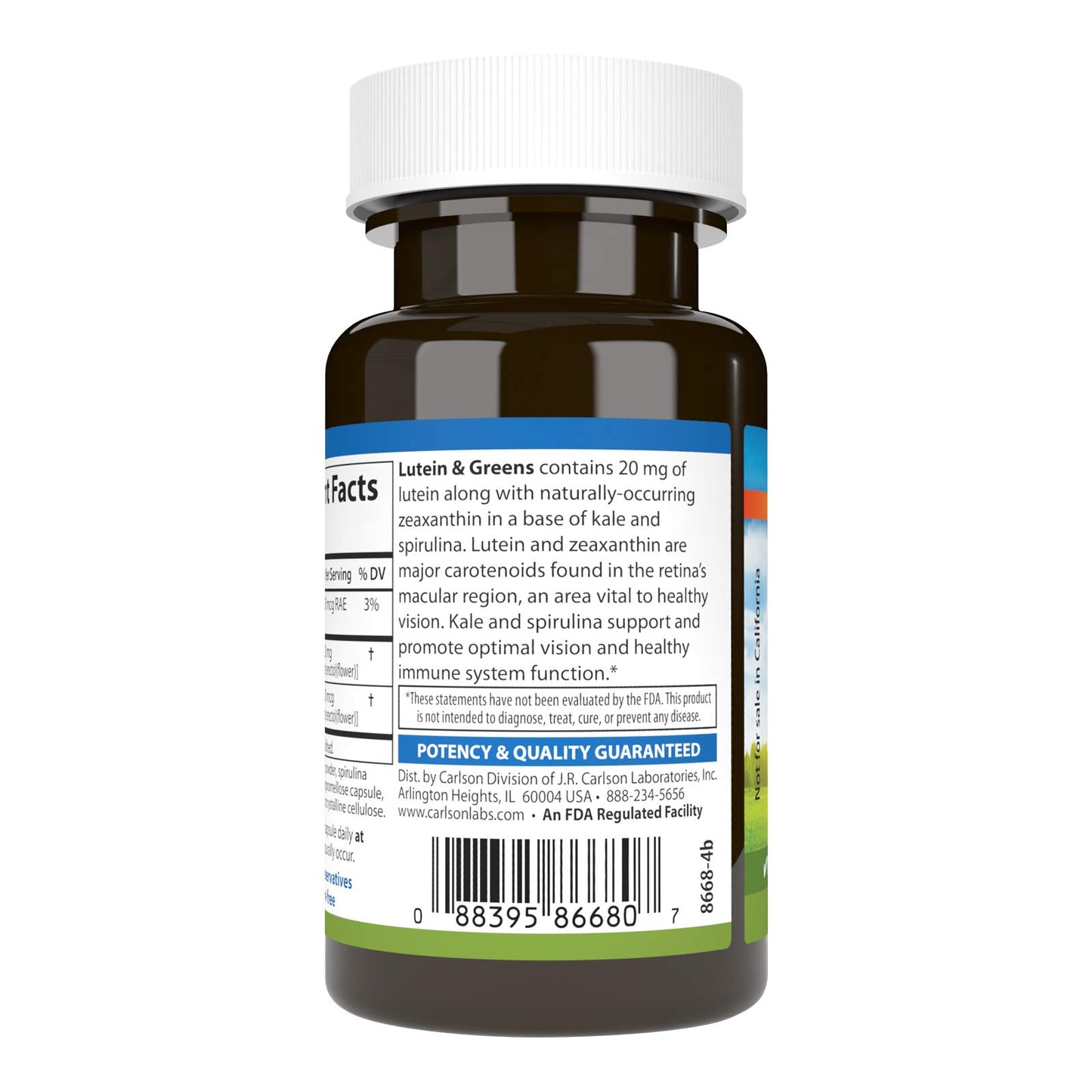 Carlson Lutein & Greens Capsule, 60 Capsules