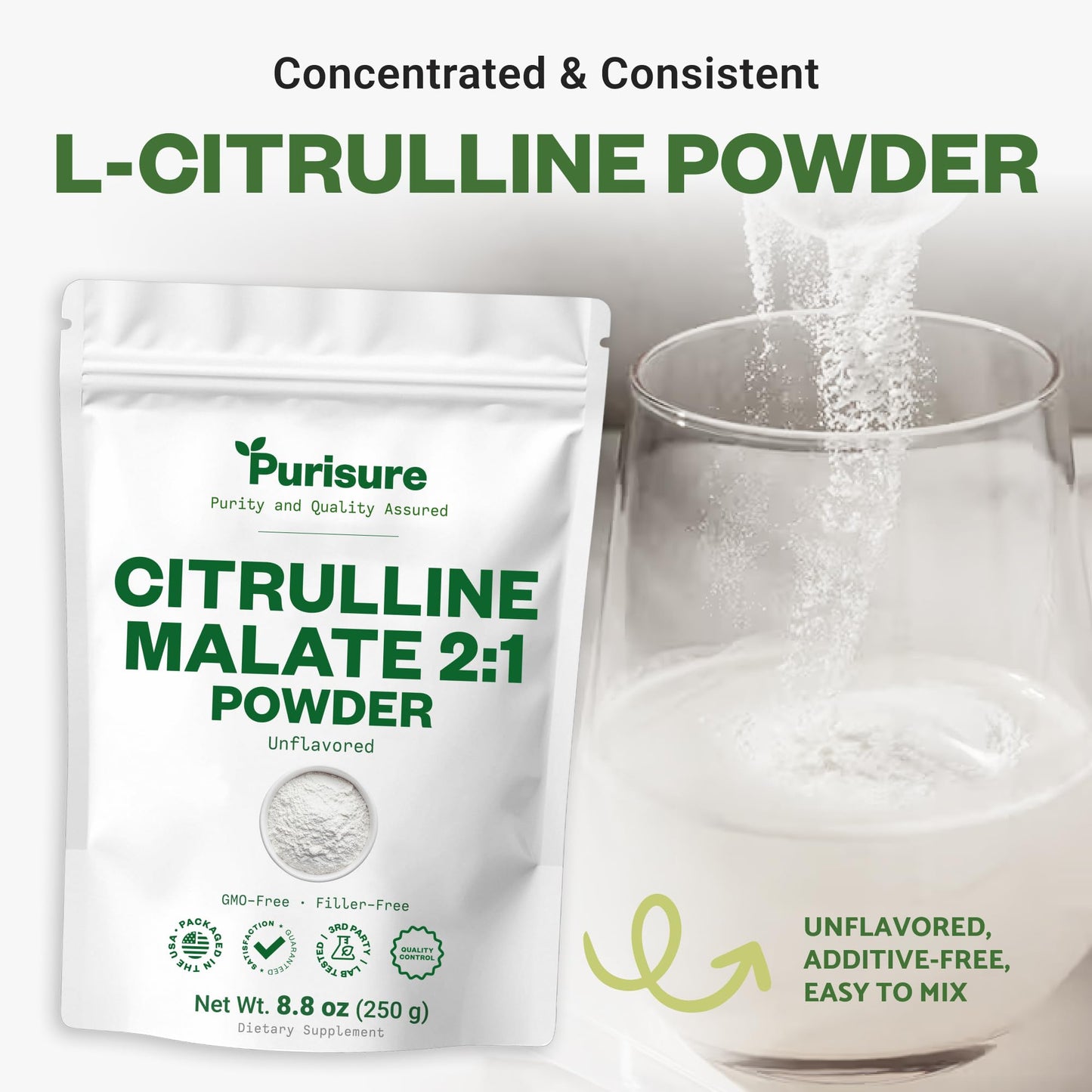 Purusire L-Citrulline Powder 8.81 Ounce