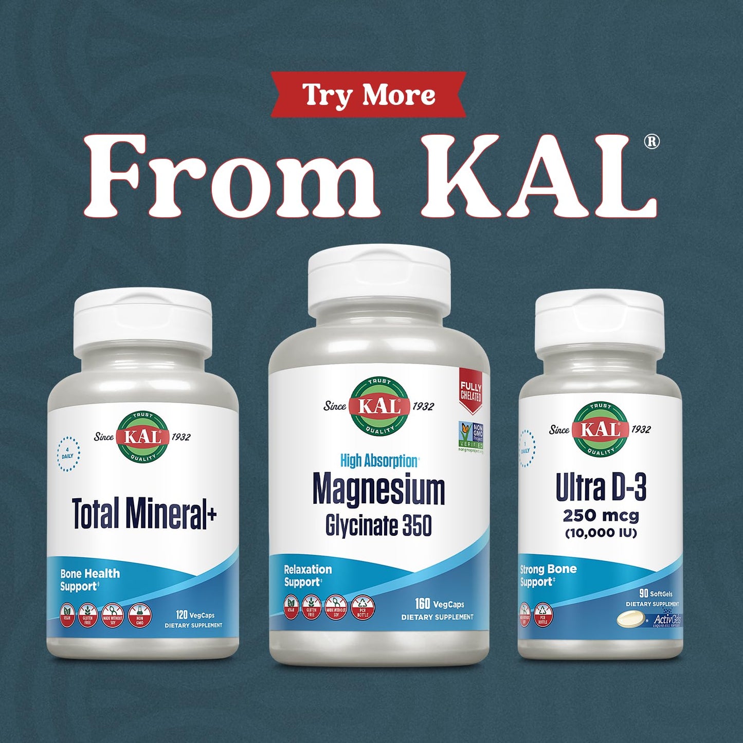 KAL Total Mineral Plus Capsules, 120 Count