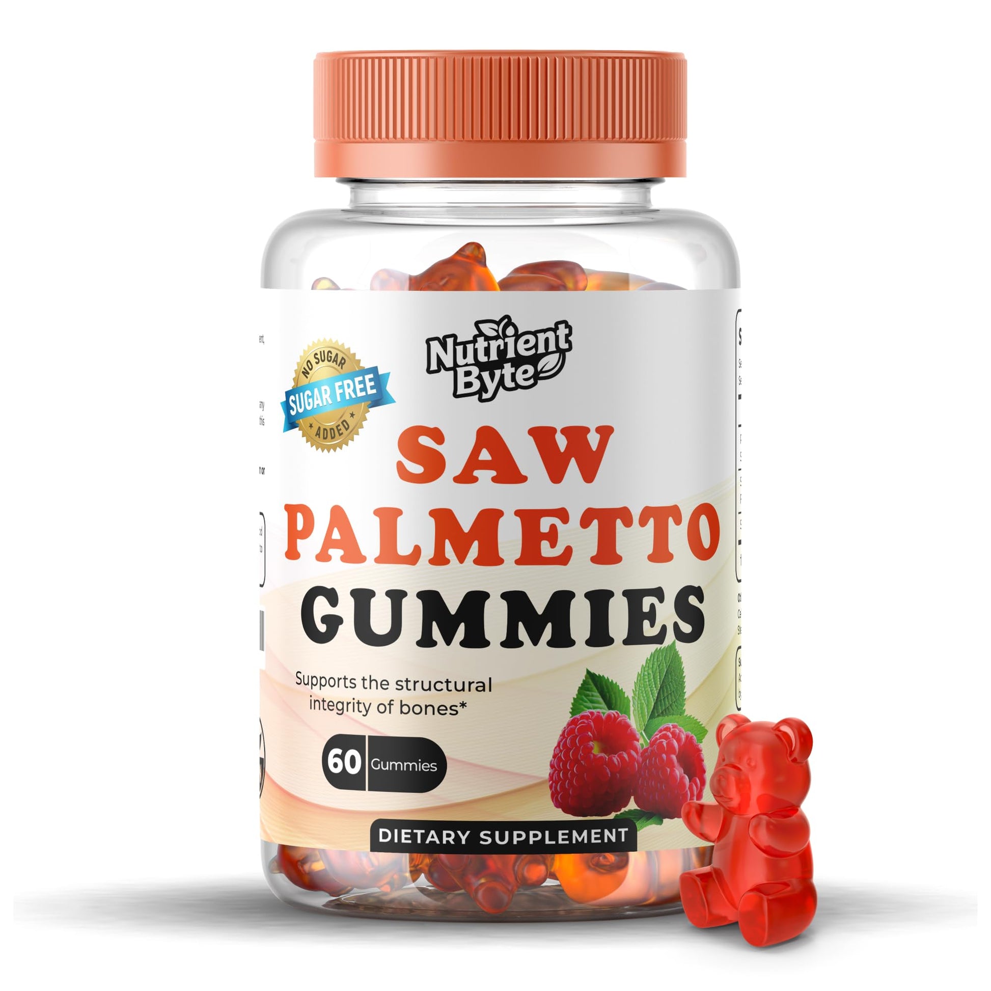 Nutrient Byte Saw Palmetto Gummies for Hair Growth & Hormone Balance 1 Count