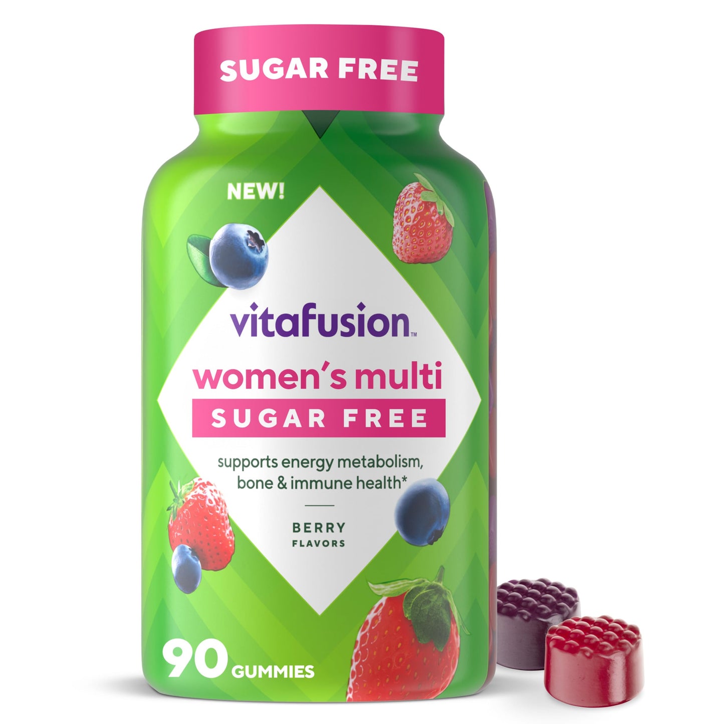Vitafusion Women’s Sugar Free Daily Multivitamin Supplement Gummy, 90 Count